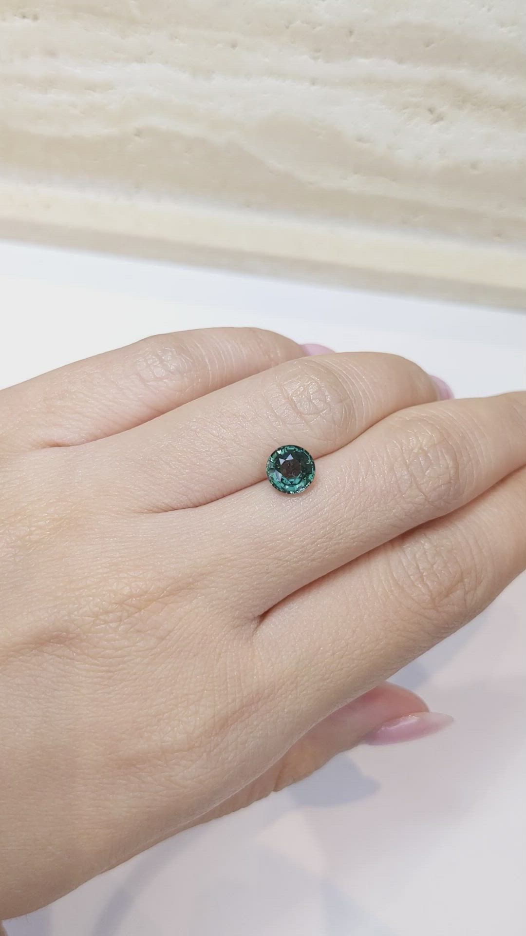 1.88 Ct. Bluish Green Sapphire from Ceylon (Sri Lanka) Size Video