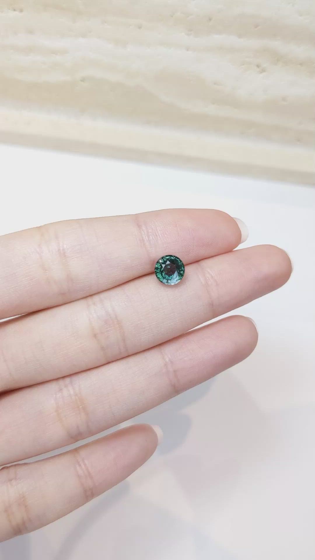1.88 Ct. Bluish Green Sapphire from Ceylon (Sri Lanka) Size Video