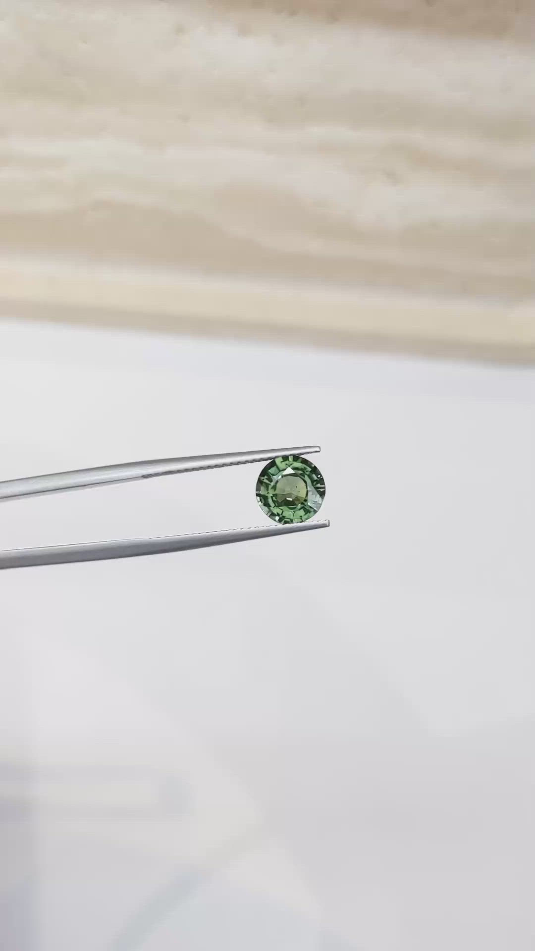 2.40 Ct. Green Sapphire from Ceylon (Sri Lanka) Size Video