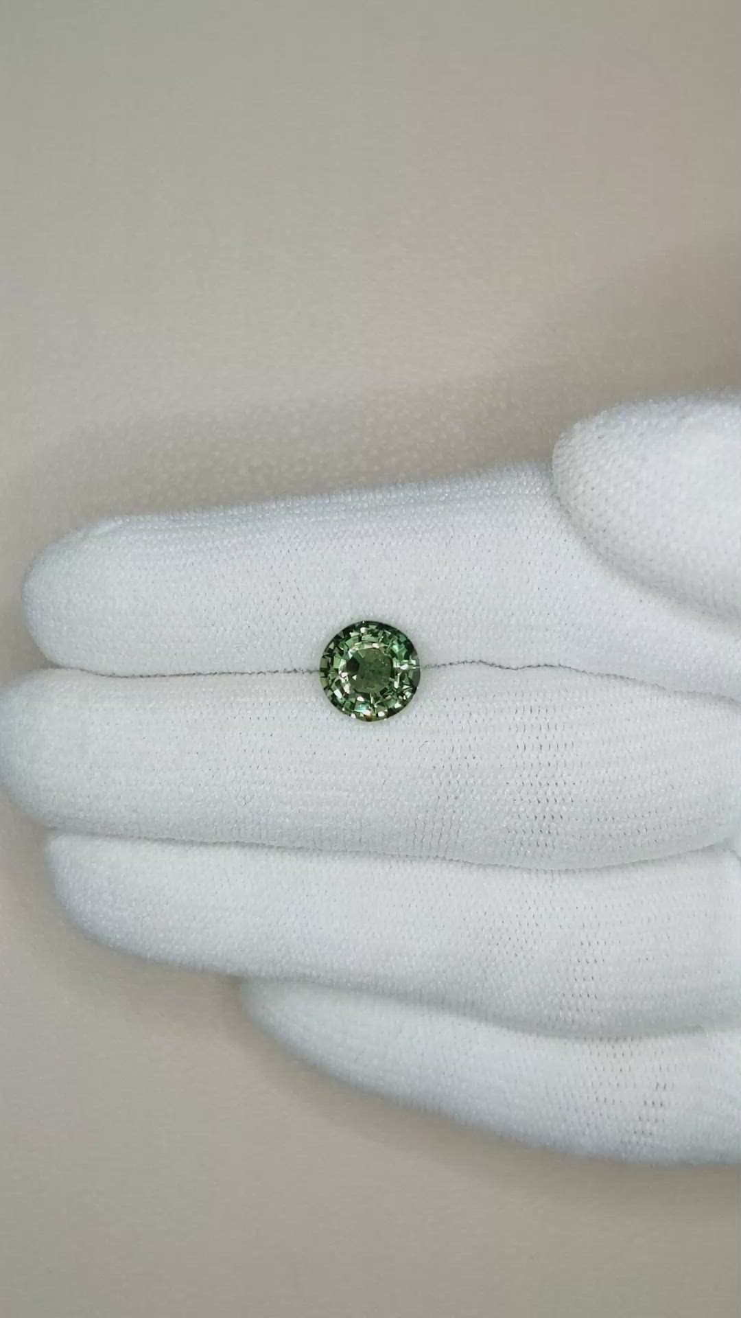 2.40 Ct. Green Sapphire from Ceylon (Sri Lanka) Size Video