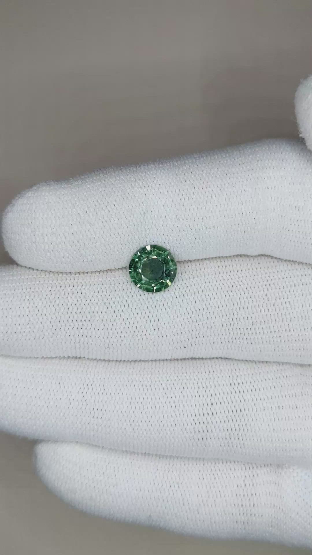 2.01 Ct. Bluish Green Sapphire from Ceylon (Sri Lanka) Size Video