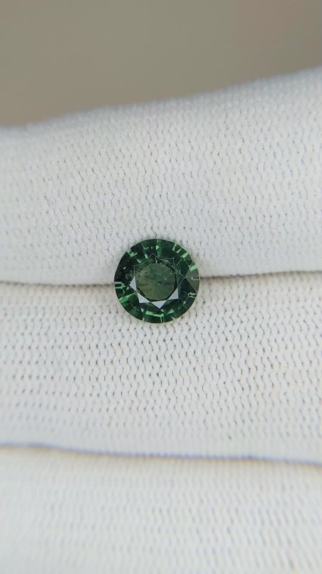 2.01 Ct. Bluish Green Sapphire from Ceylon (Sri Lanka) Size Video