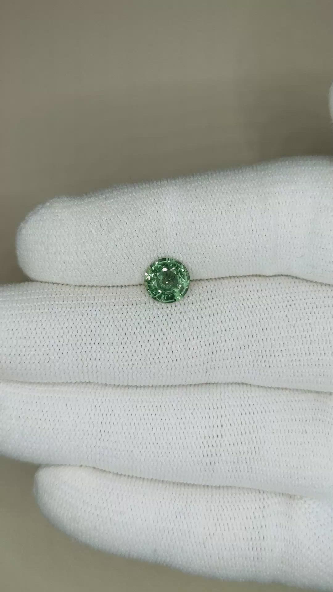 1.84 Ct. Green Sapphire from Ceylon (Sri Lanka) Size Video