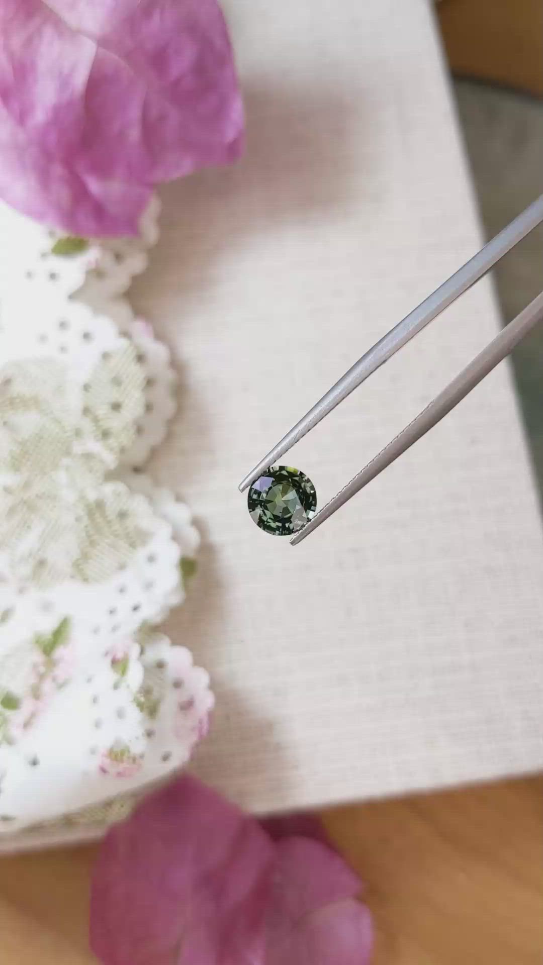 1.84 Ct. Green Sapphire from Ceylon (Sri Lanka) Size Video