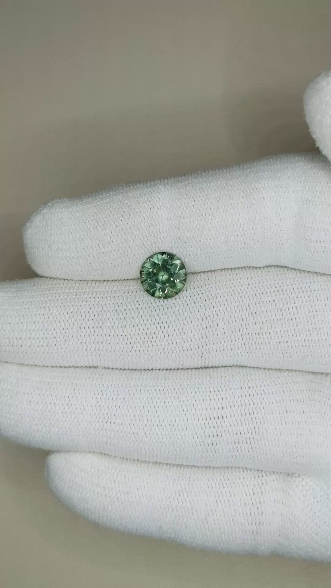 2.17 Ct. Green Sapphire from Ceylon (Sri Lanka) Size Video