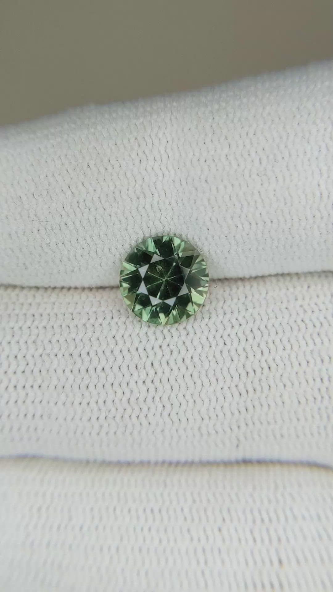 2.17 Ct. Green Sapphire from Ceylon (Sri Lanka) Size Video