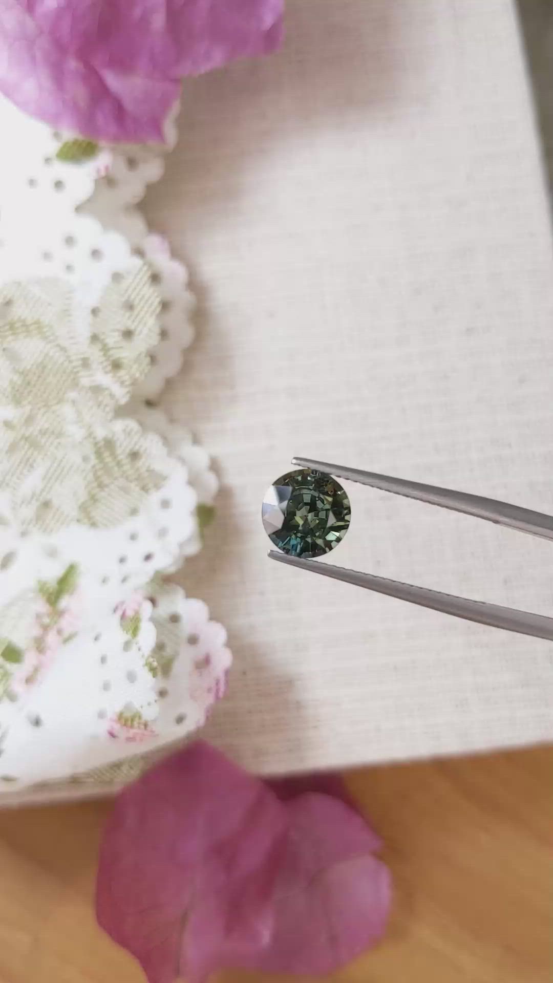3.07 Ct. Bluish Green Sapphire from Ceylon (Sri Lanka) Size Video