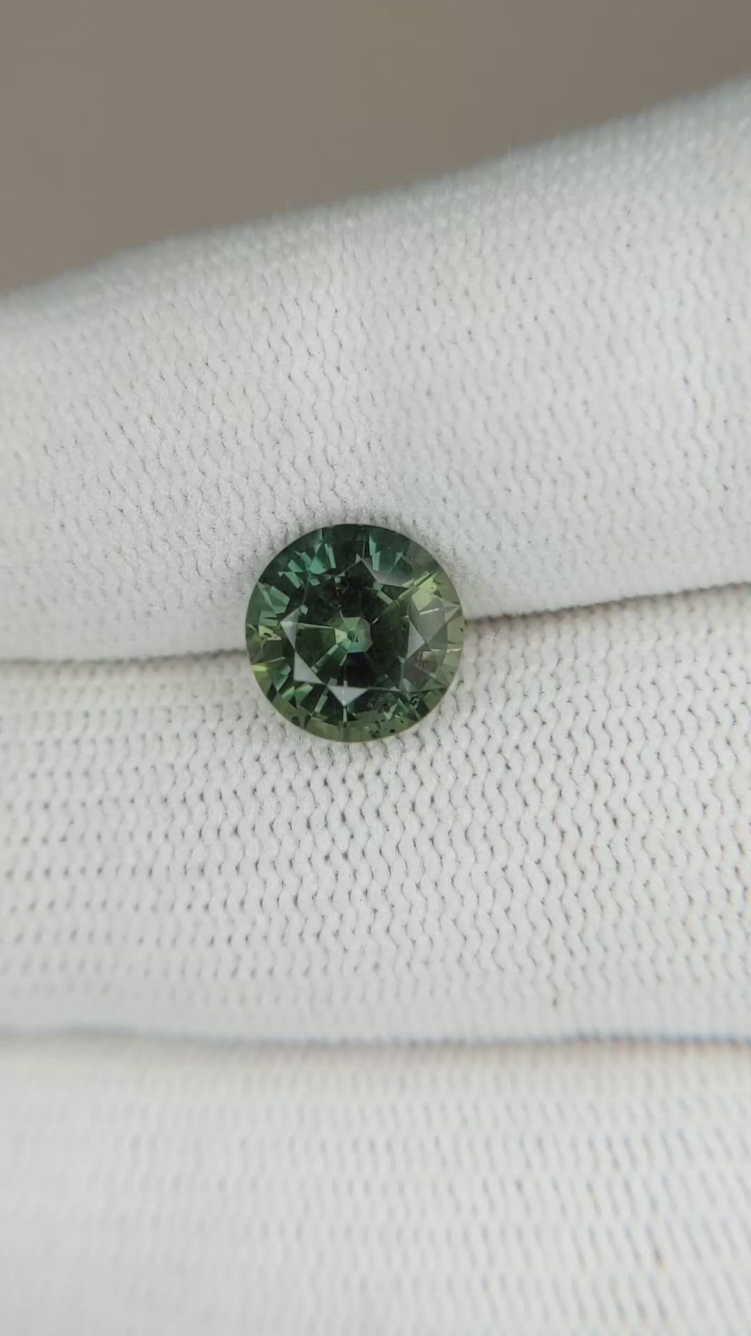 3.07 Ct. Bluish Green Sapphire from Ceylon (Sri Lanka) Size Video