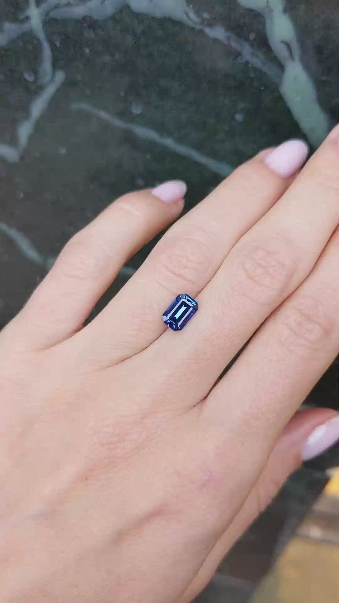 1.61 Ct. Blue Sapphire from Ceylon (Sri Lanka) Size Video