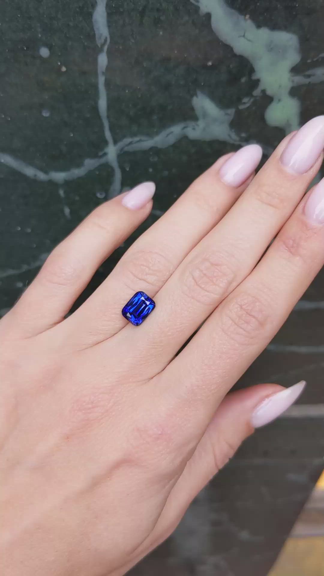 3.02 Ct. Blue Sapphire from Ceylon (Sri Lanka) Size Video