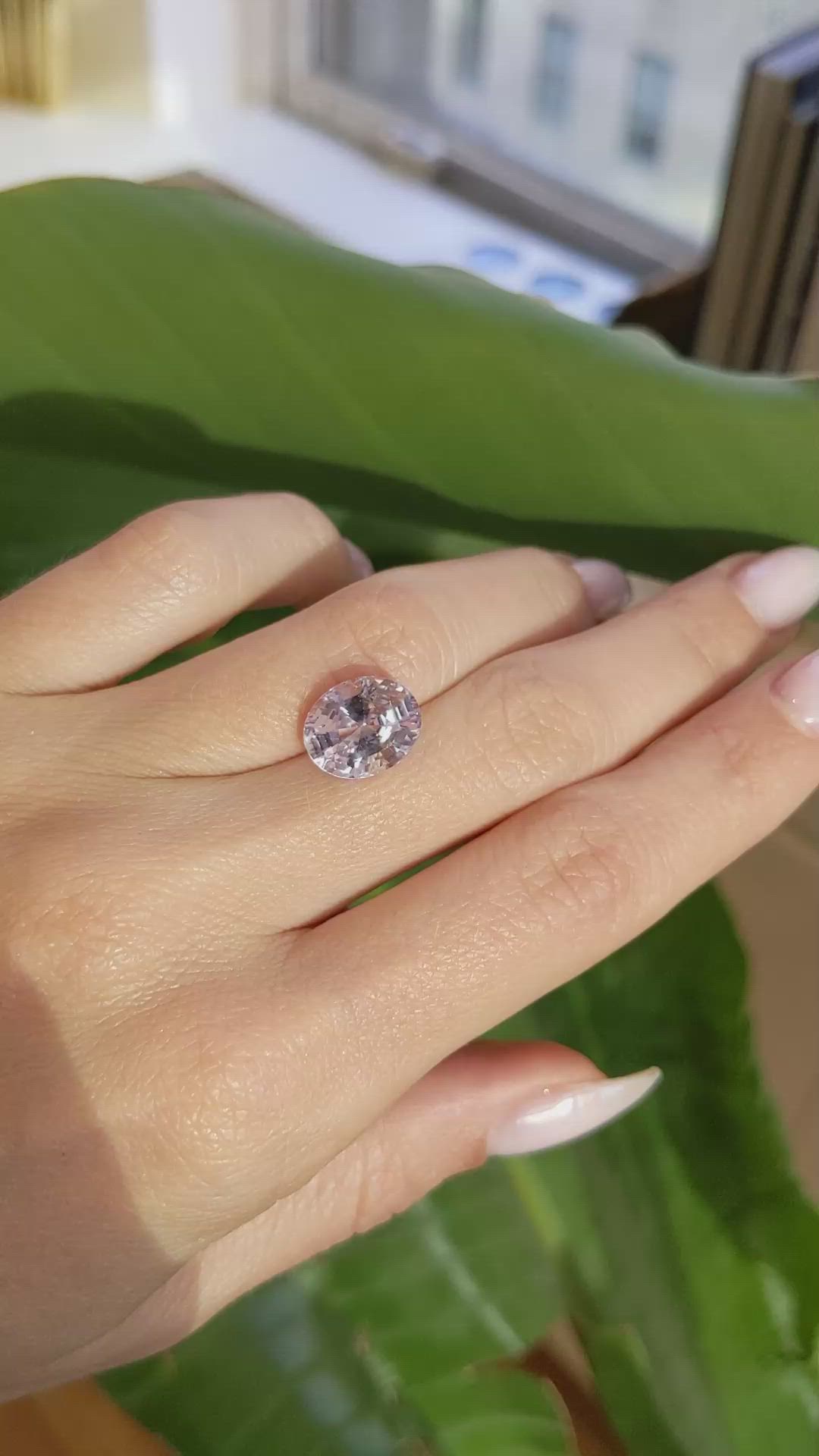 5.69 Ct. Pink Sapphire from Ceylon (Sri Lanka) Size Video