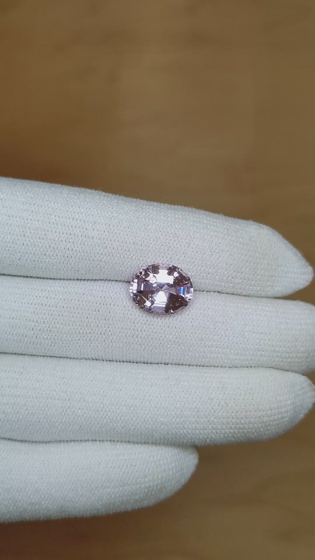 5.69 Ct. Pink Sapphire from Ceylon (Sri Lanka) Size Video