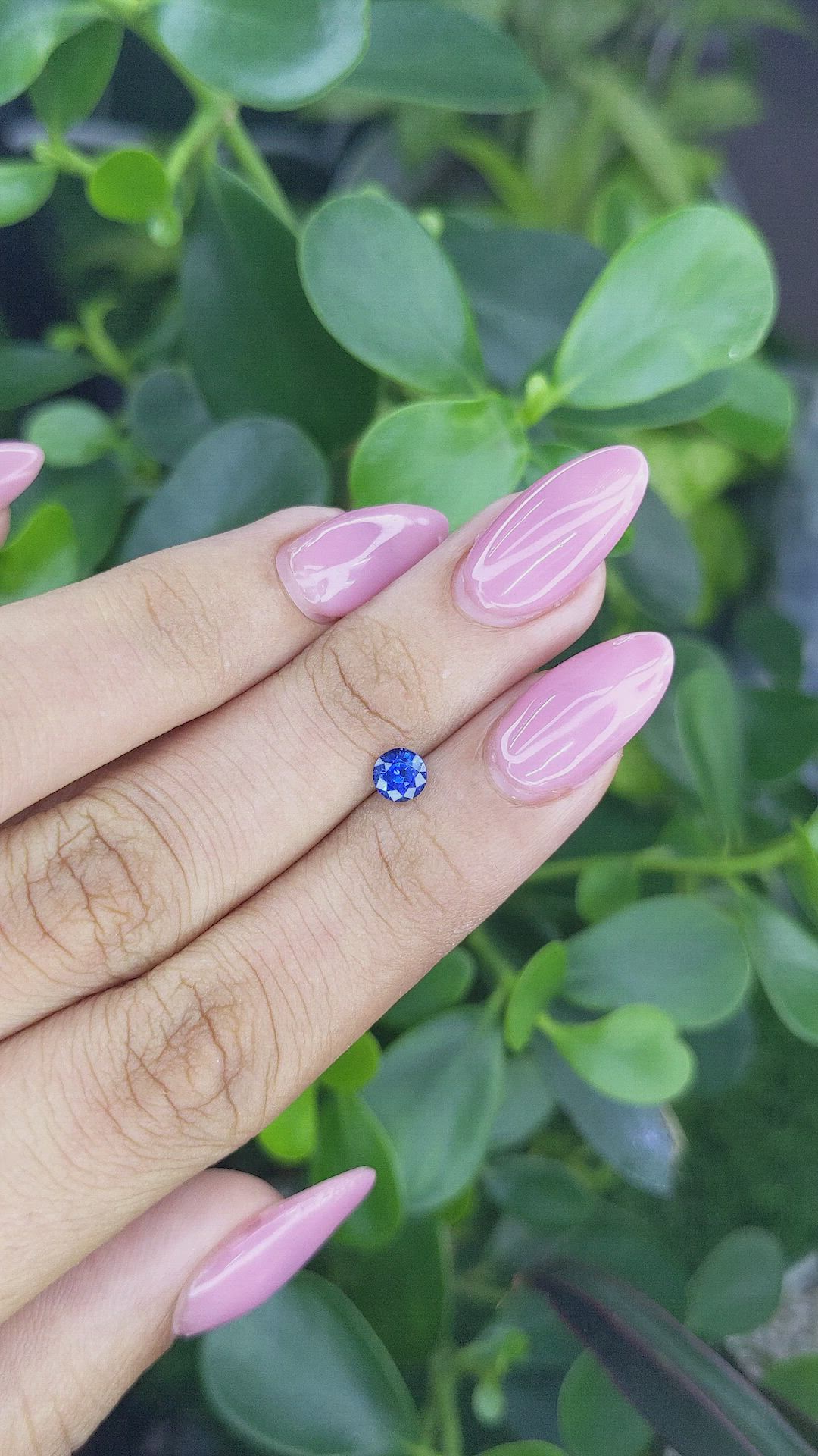 0.58 Ct. Blue Sapphire from Ceylon (Sri Lanka) Size Video
