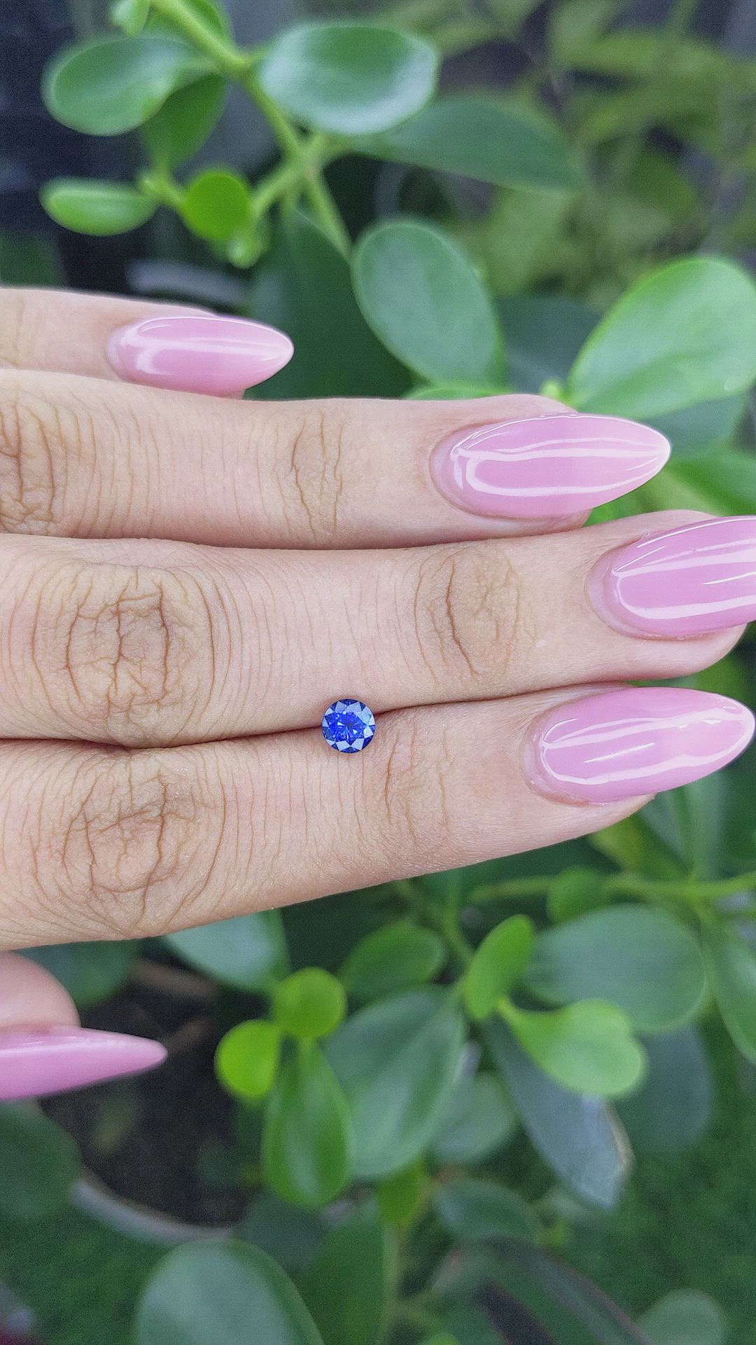 0.58 Ct. Blue Sapphire from Ceylon (Sri Lanka) Size Video
