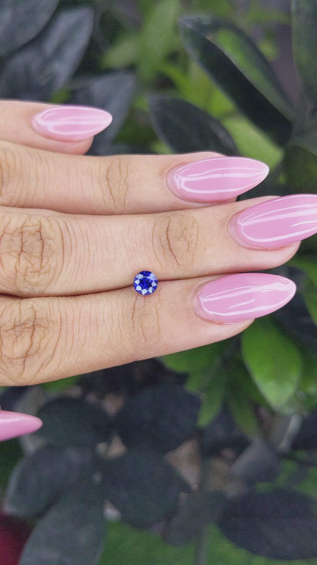 0.65 Ct. Purplish Blue Sapphire from Ceylon (Sri Lanka) Size Video
