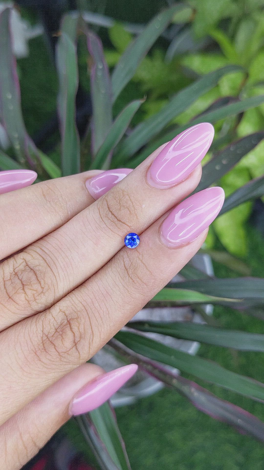 0.38 Ct. Blue Sapphire from Ceylon (Sri Lanka) Size Video