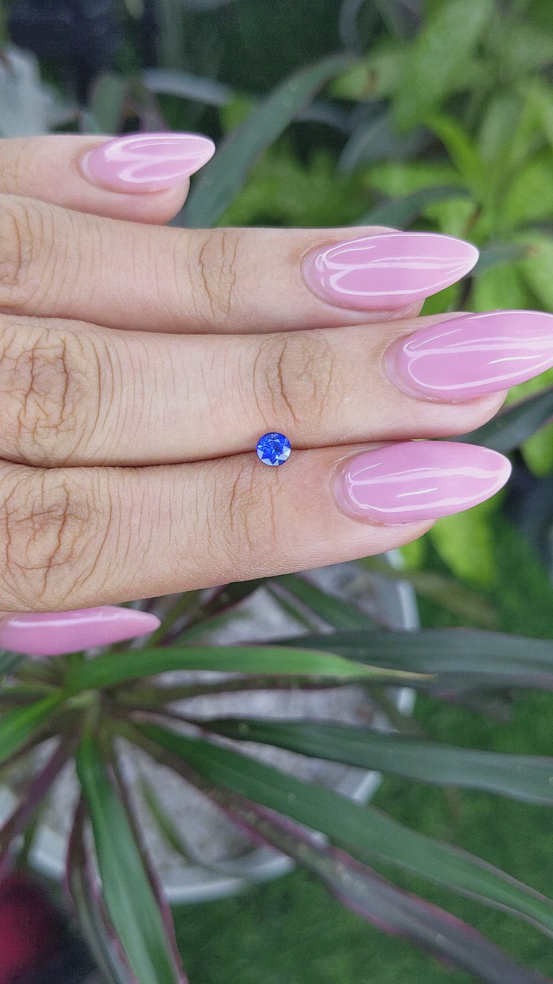 0.38 Ct. Blue Sapphire from Ceylon (Sri Lanka) Size Video