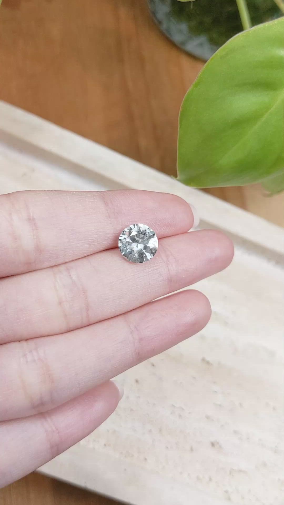 3.32 Ct. Bluish Green Sapphire from Ceylon (Sri Lanka) Size Video