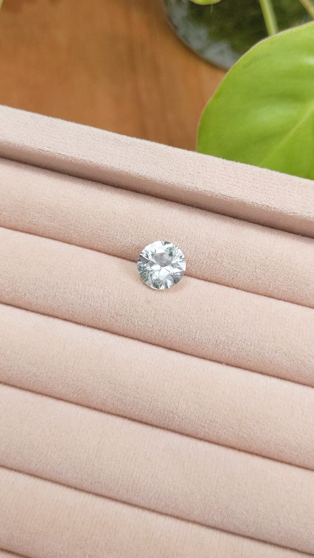 3.32 Ct. Bluish Green Sapphire from Ceylon (Sri Lanka) Size Video