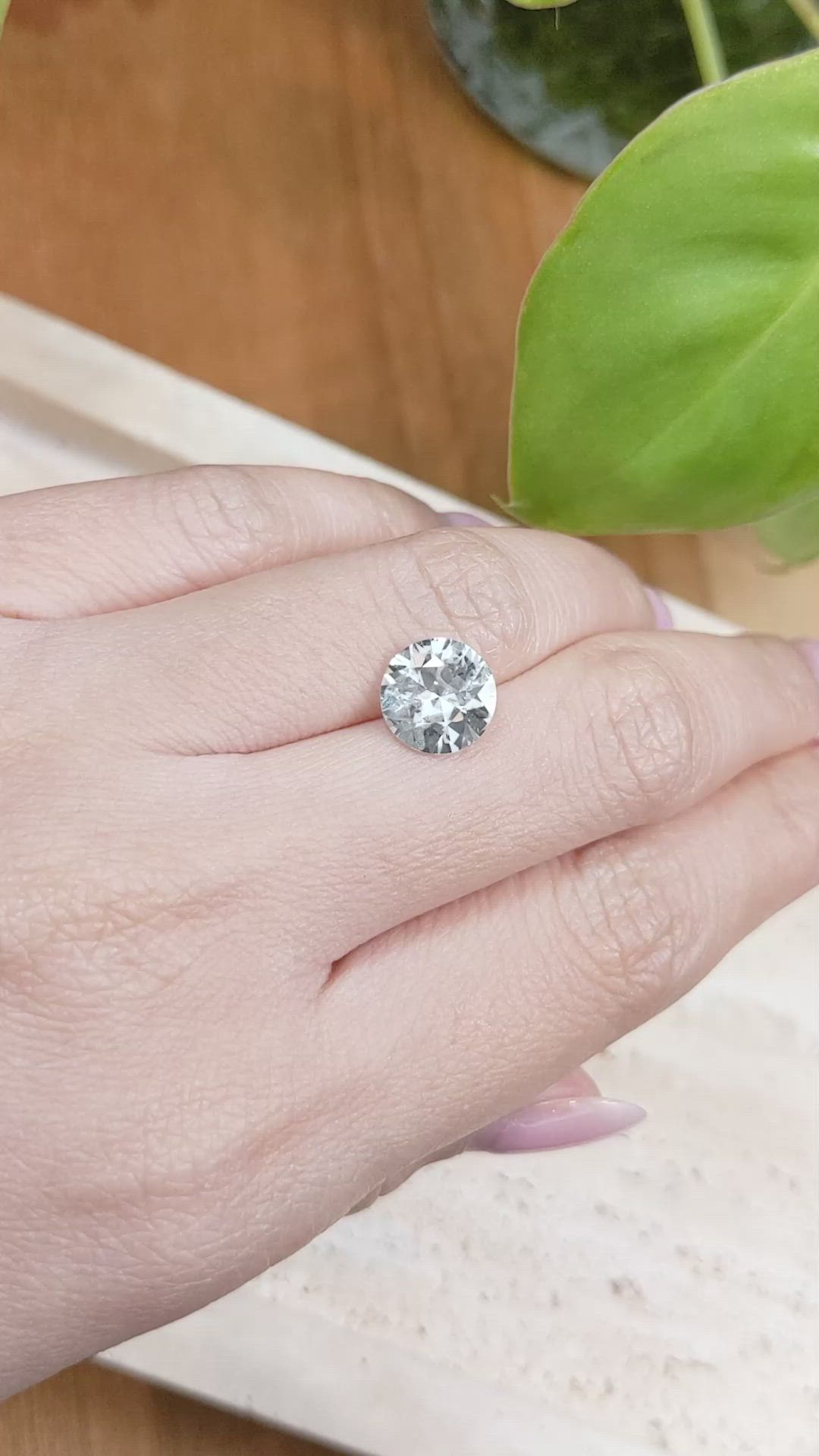 3.32 Ct. Bluish Green Sapphire from Ceylon (Sri Lanka) Size Video