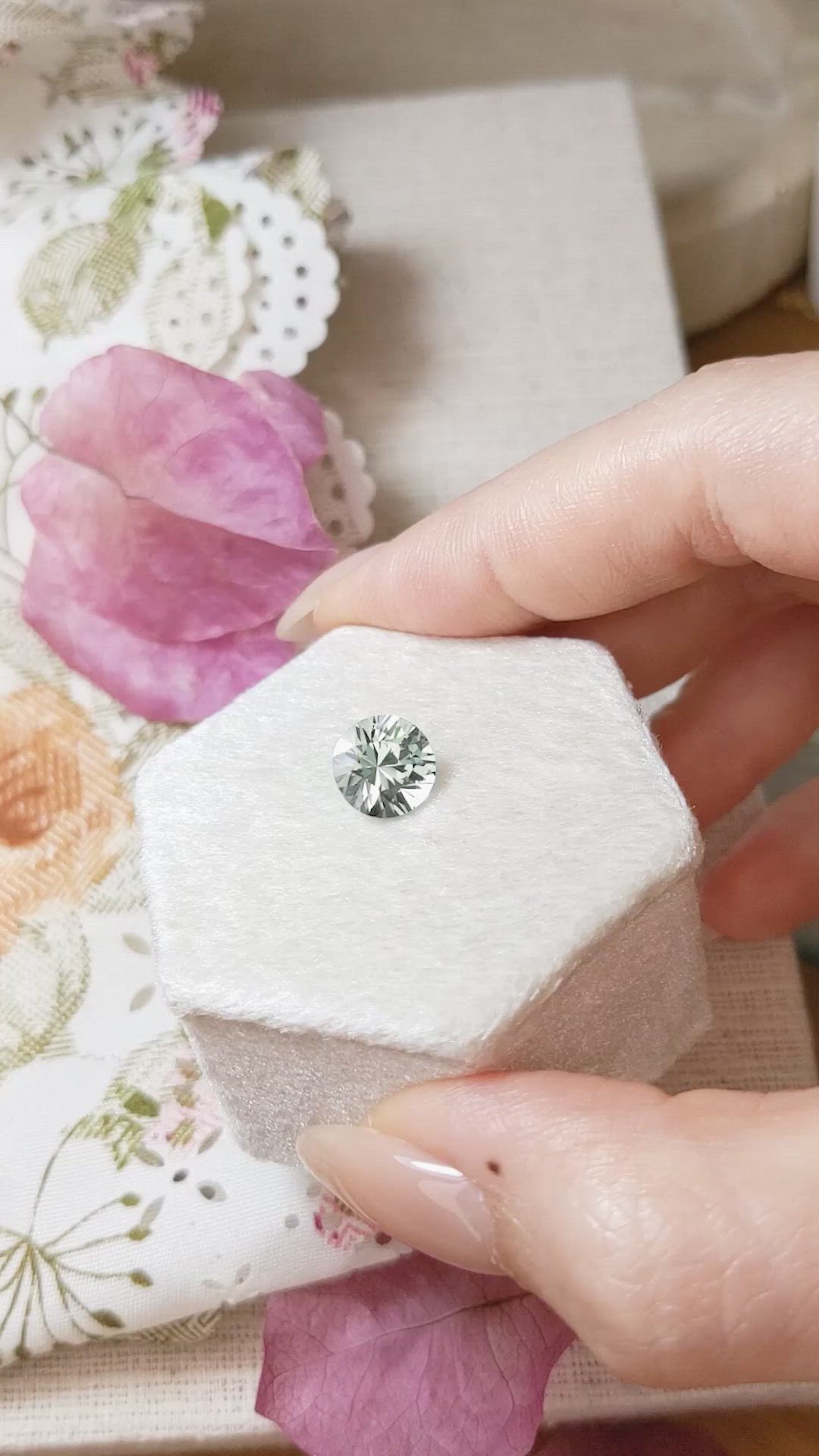 2.86 Ct. Bluish Green Sapphire from Ceylon (Sri Lanka) Size Video