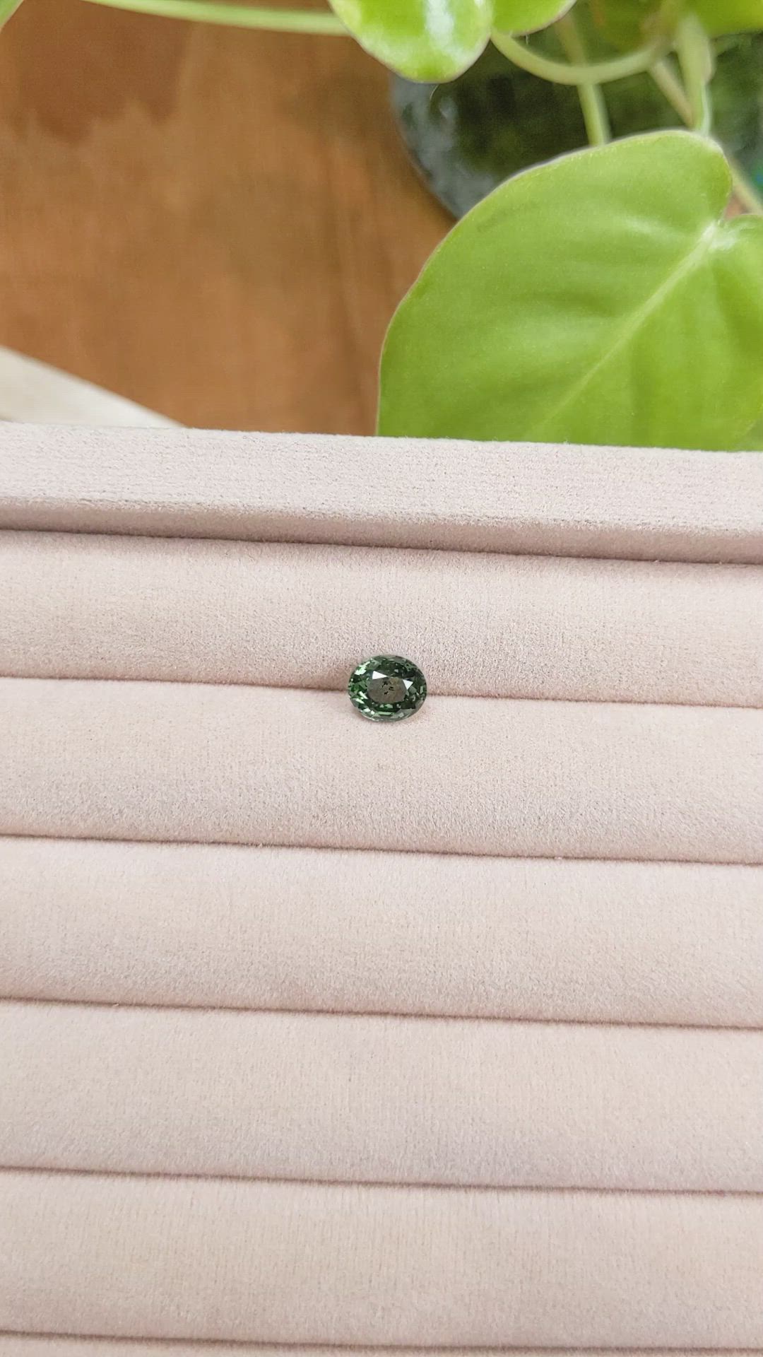 1.56 Ct. Green Sapphire from Ceylon (Sri Lanka) Size Video