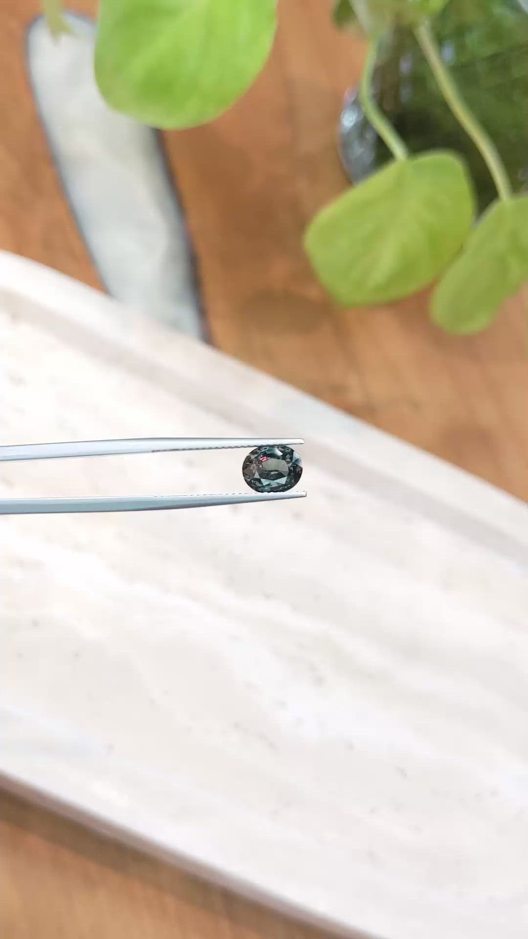 2.10 Ct. Bluish Green Sapphire from Ceylon (Sri Lanka) Size Video