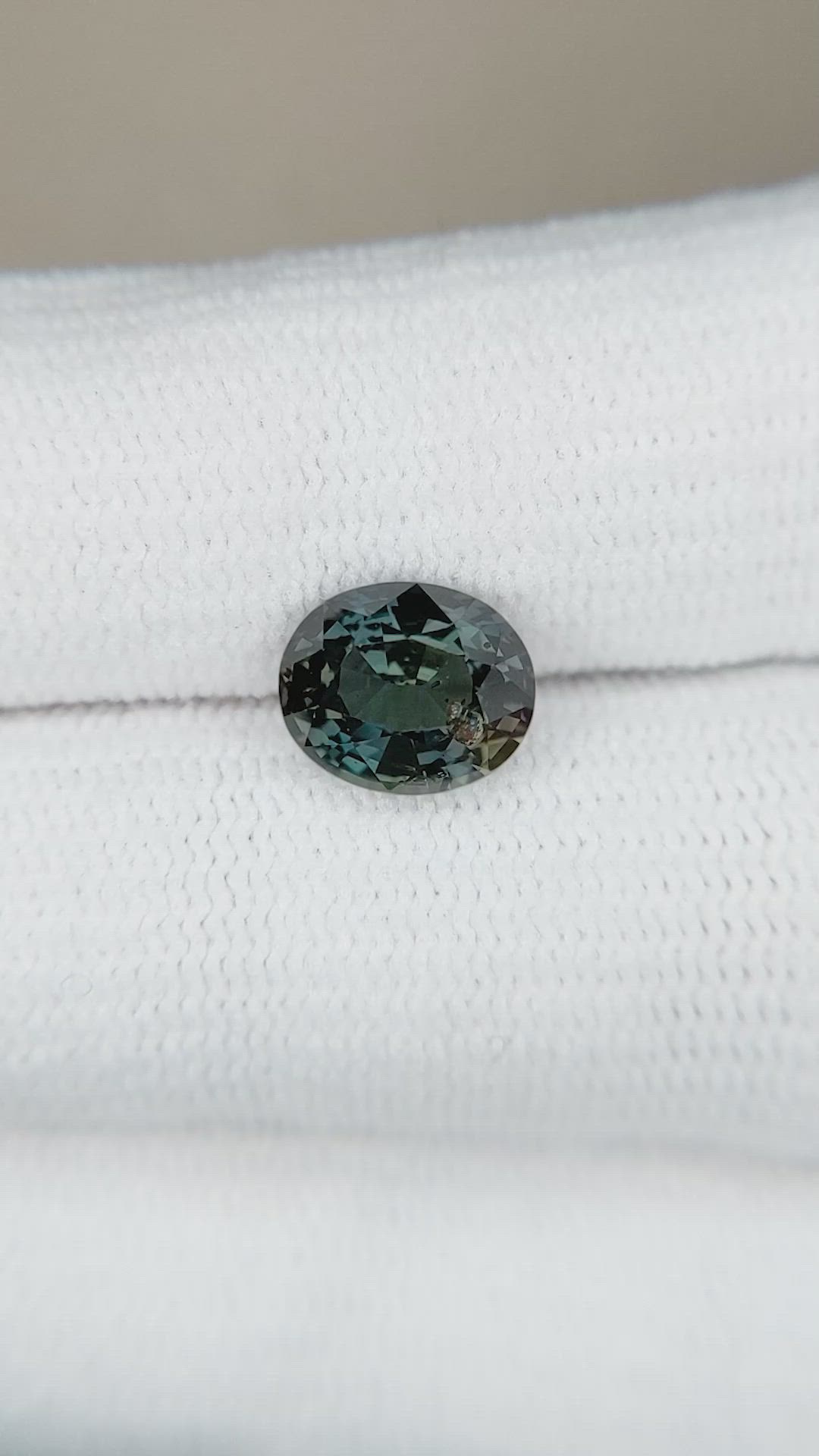 2.10 Ct. Bluish Green Sapphire from Ceylon (Sri Lanka) Size Video