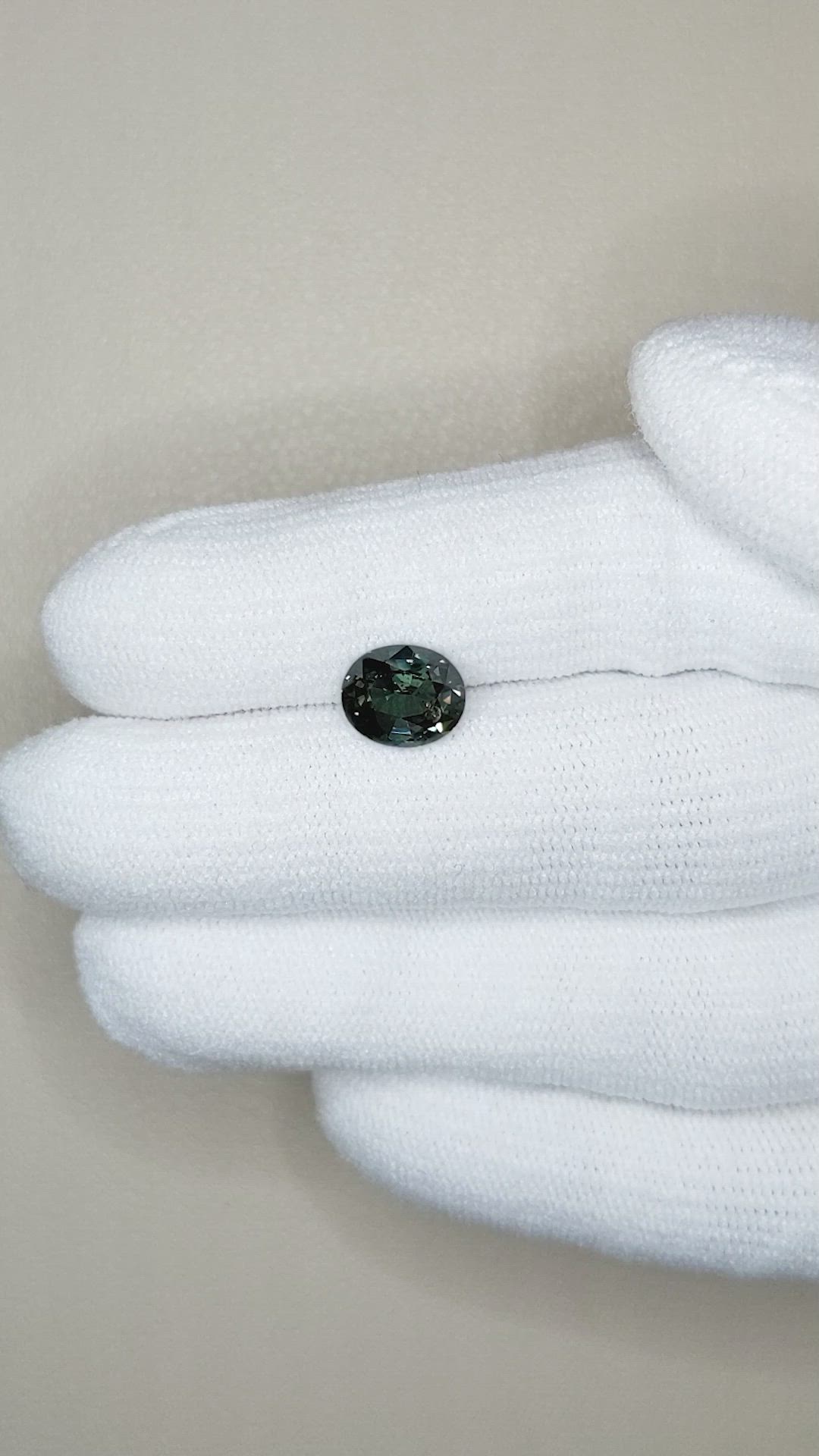 2.10 Ct. Bluish Green Sapphire from Ceylon (Sri Lanka) Size Video