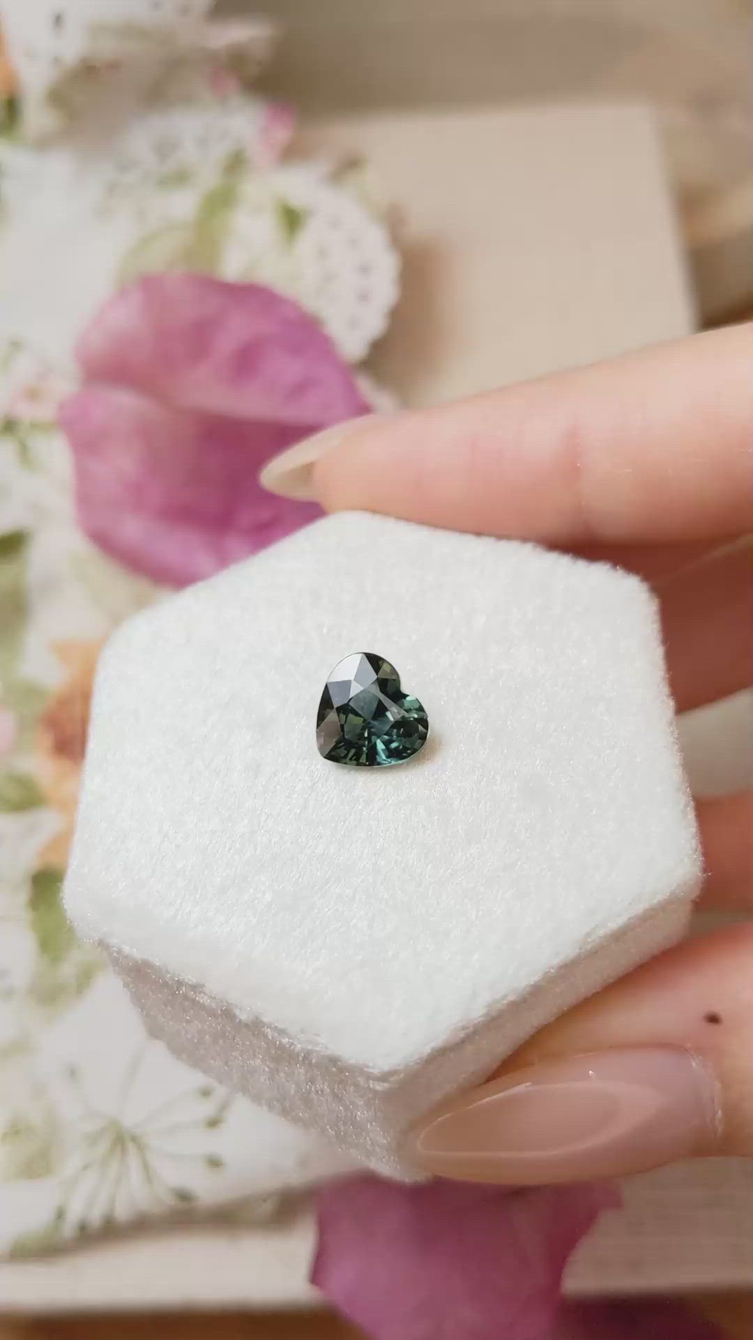 2.31 Ct. Bluish Green Sapphire from Ceylon (Sri Lanka) Size Video