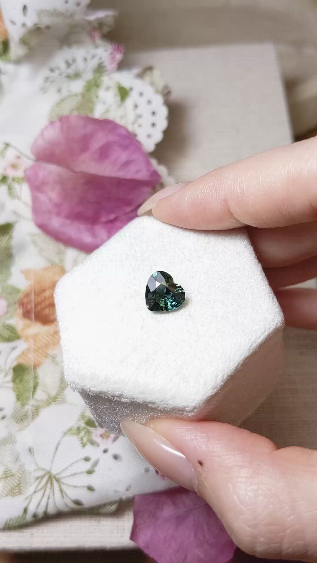 2.31 Ct. Bluish Green Sapphire from Ceylon (Sri Lanka) Size Video
