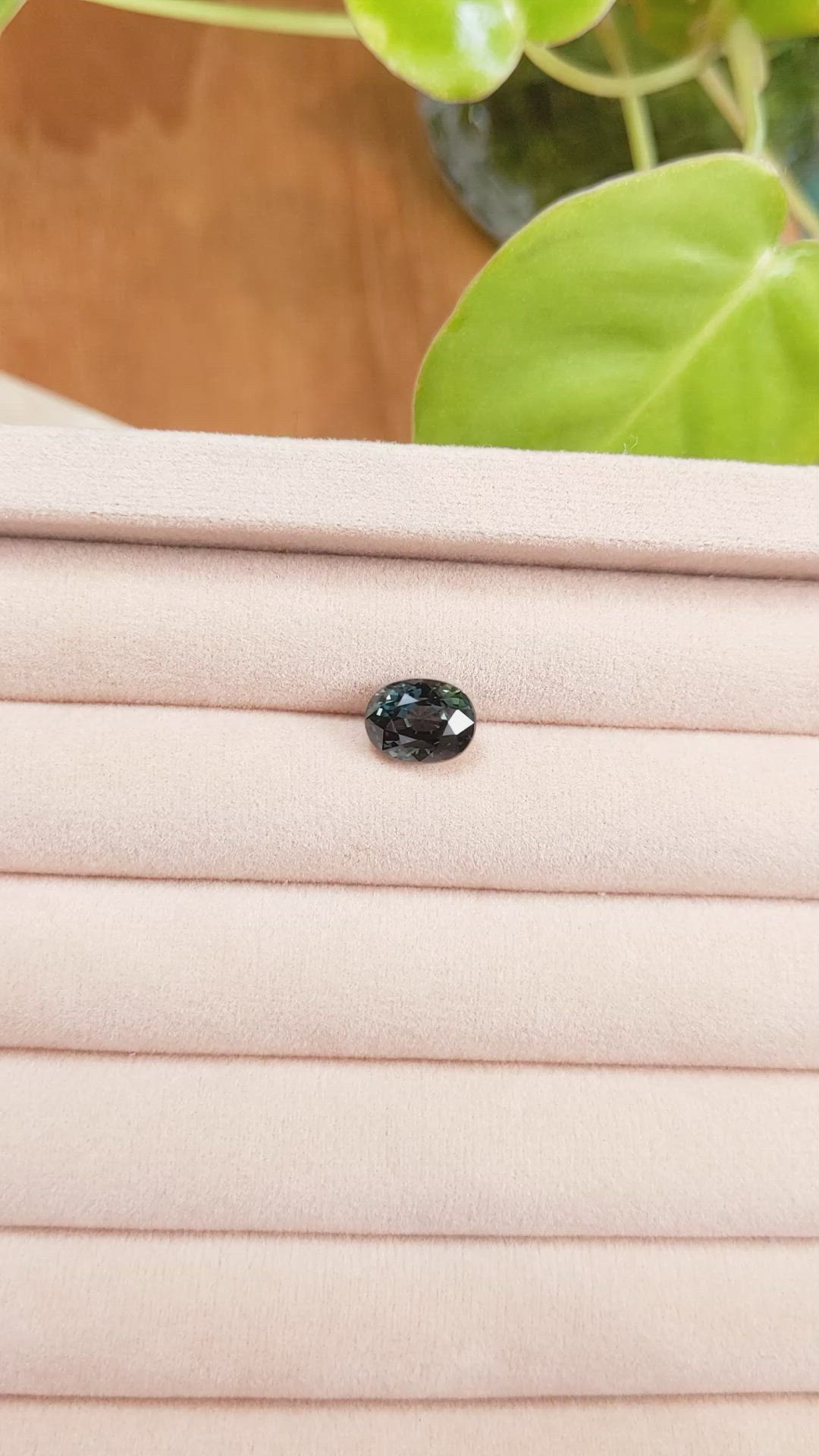 3.65 Ct. Bluish Green Sapphire from Ceylon (Sri Lanka) Size Video