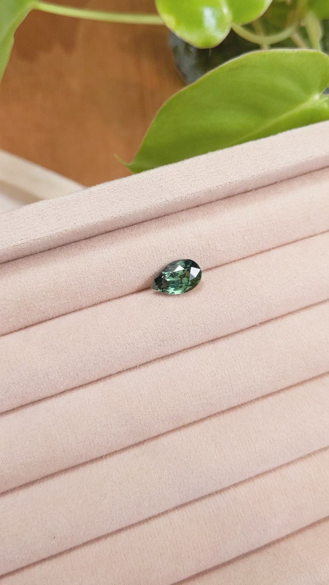 3.22 Ct. Bluish Green Sapphire from Ceylon (Sri Lanka) Size Video