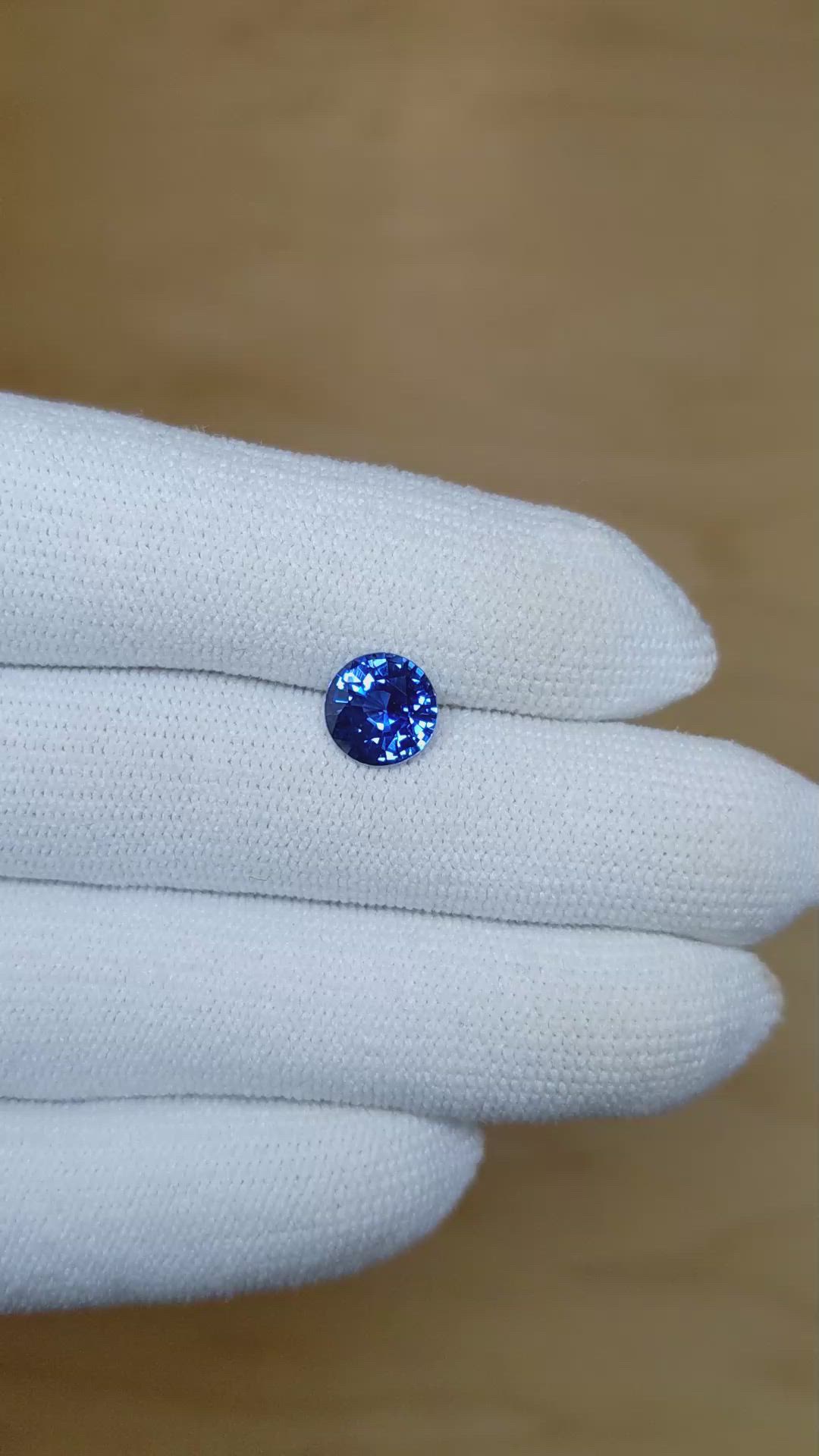 2.02 Ct. Blue Sapphire from Ceylon (Sri Lanka) Size Video