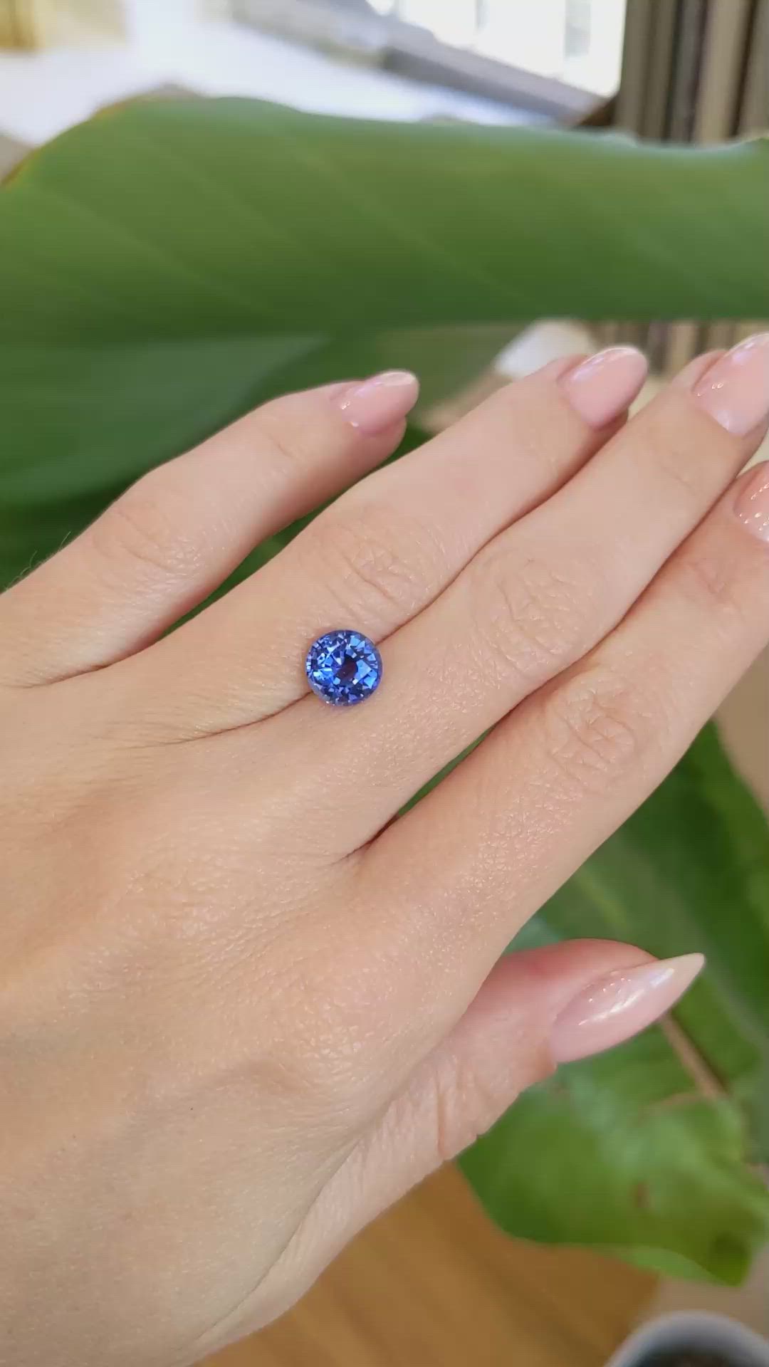 2.02 Ct. Blue Sapphire from Ceylon (Sri Lanka) Size Video