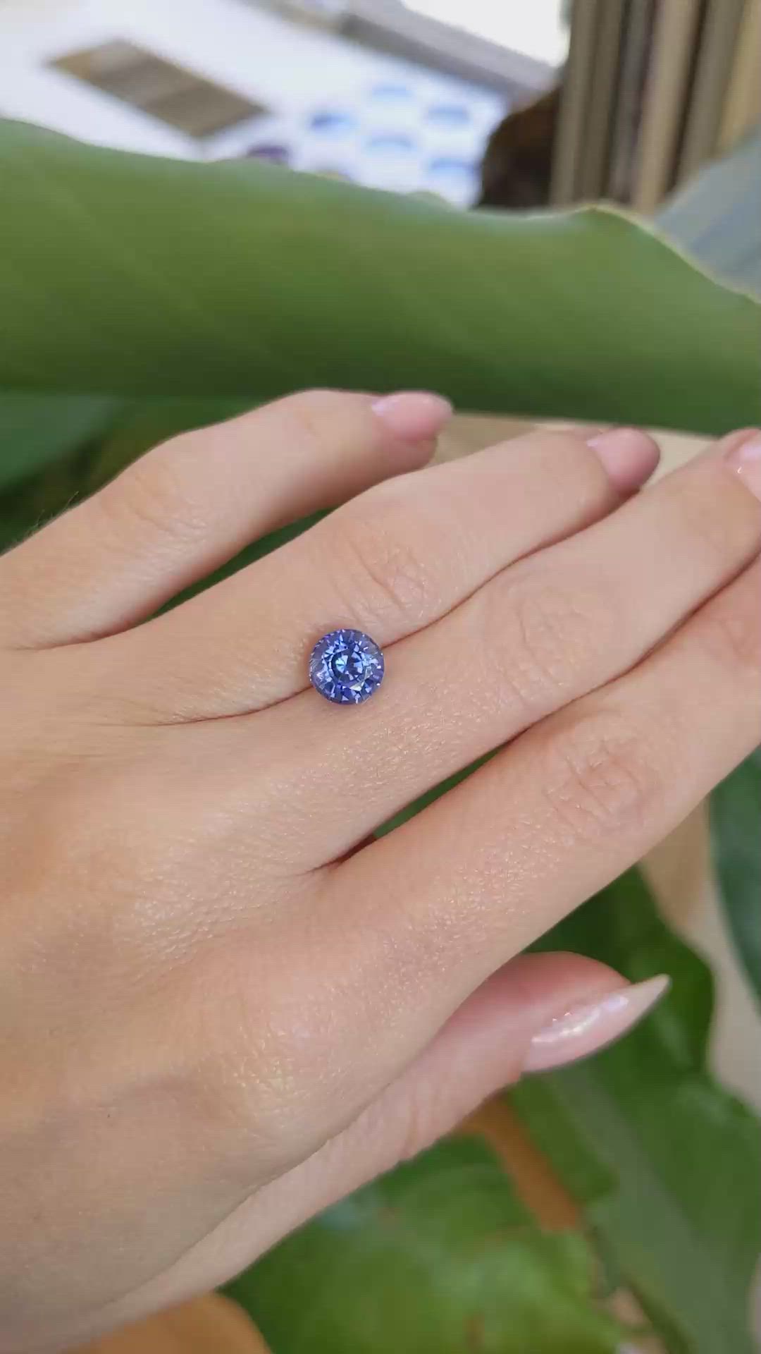 2.06 Ct. Blue Sapphire from Ceylon (Sri Lanka) Size Video