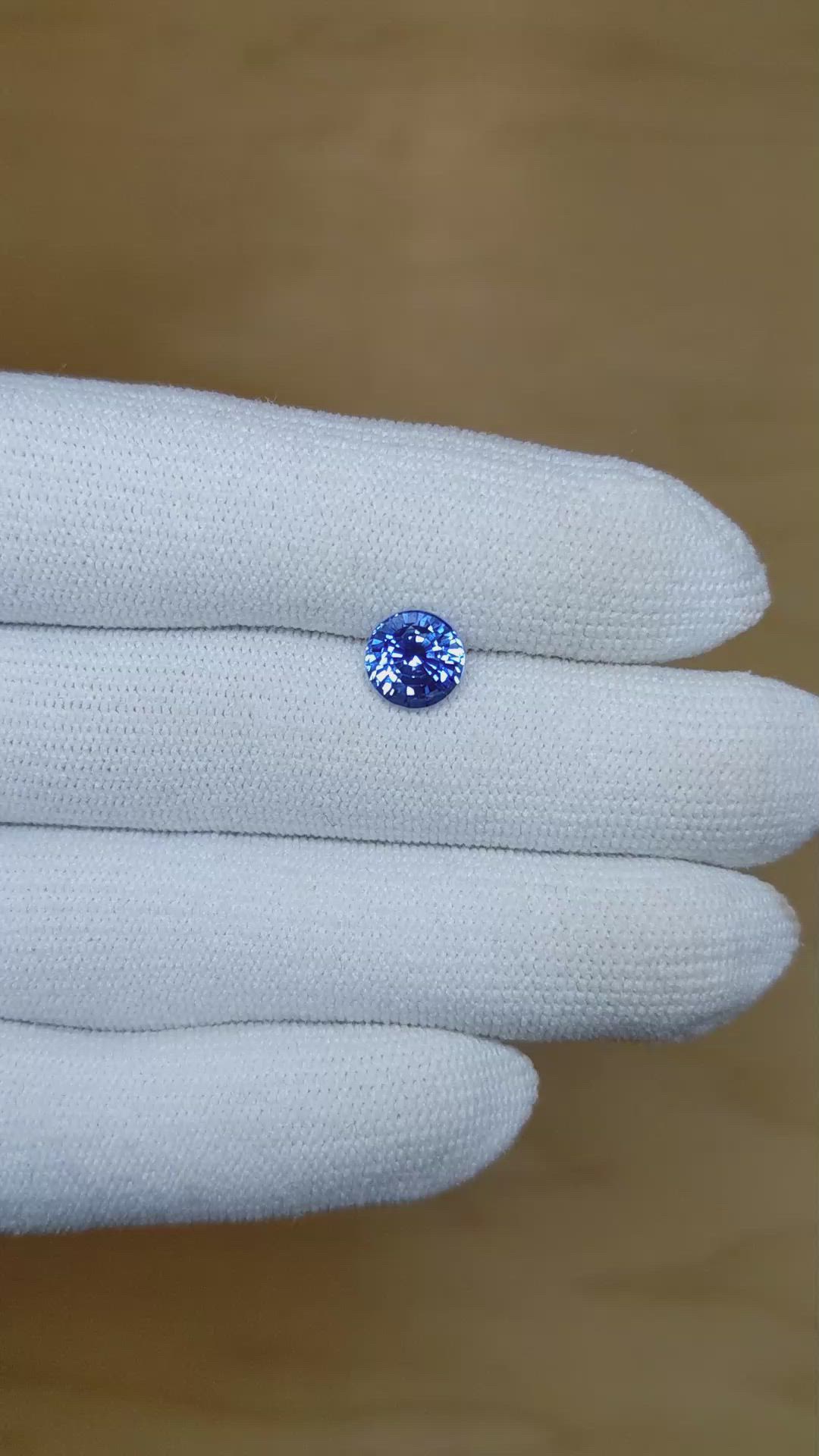 2.06 Ct. Blue Sapphire from Ceylon (Sri Lanka) Size Video