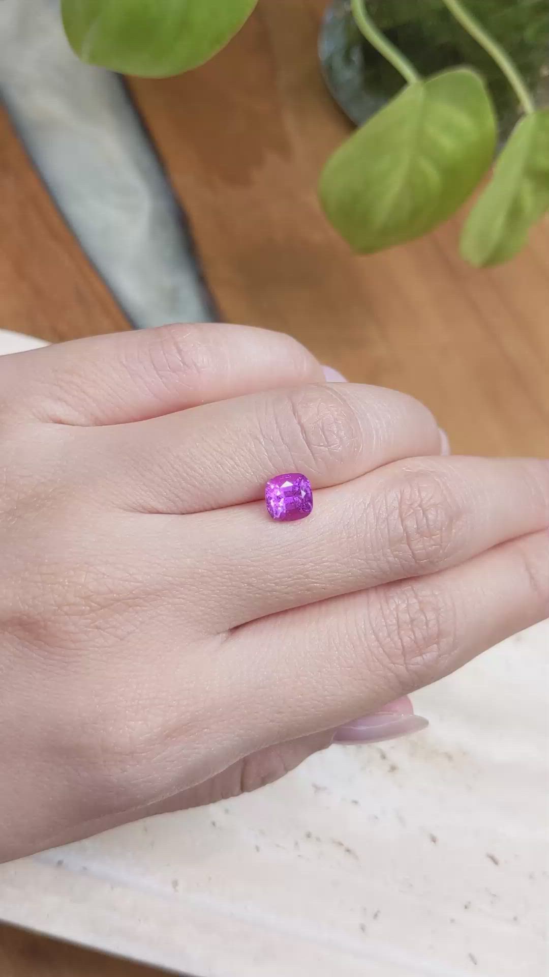 2.01 Ct. Pink Sapphire from Ceylon (Sri Lanka) Size Video
