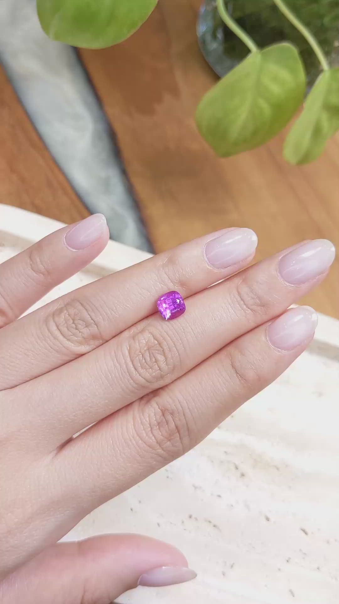 2.01 Ct. Pink Sapphire from Ceylon (Sri Lanka) Size Video