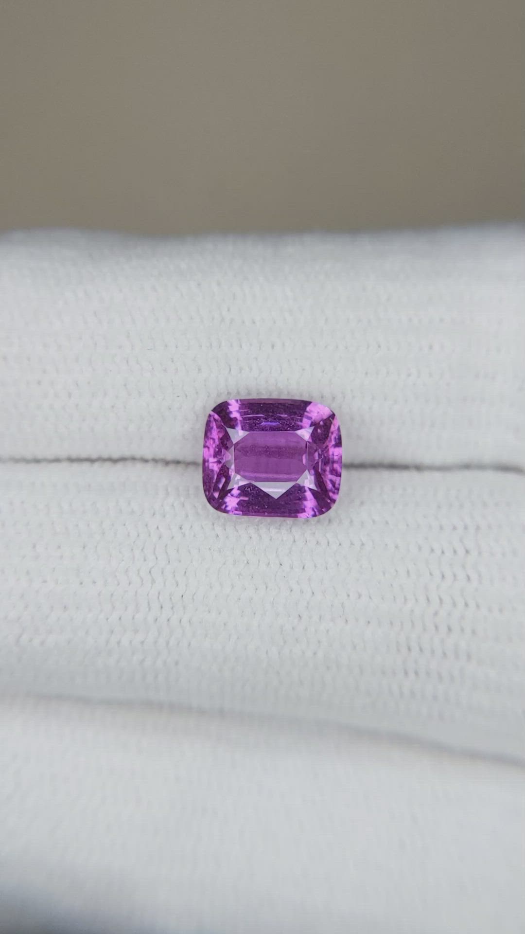2.16 Ct. Purplish Pink Sapphire from Ceylon (Sri Lanka) Size Video