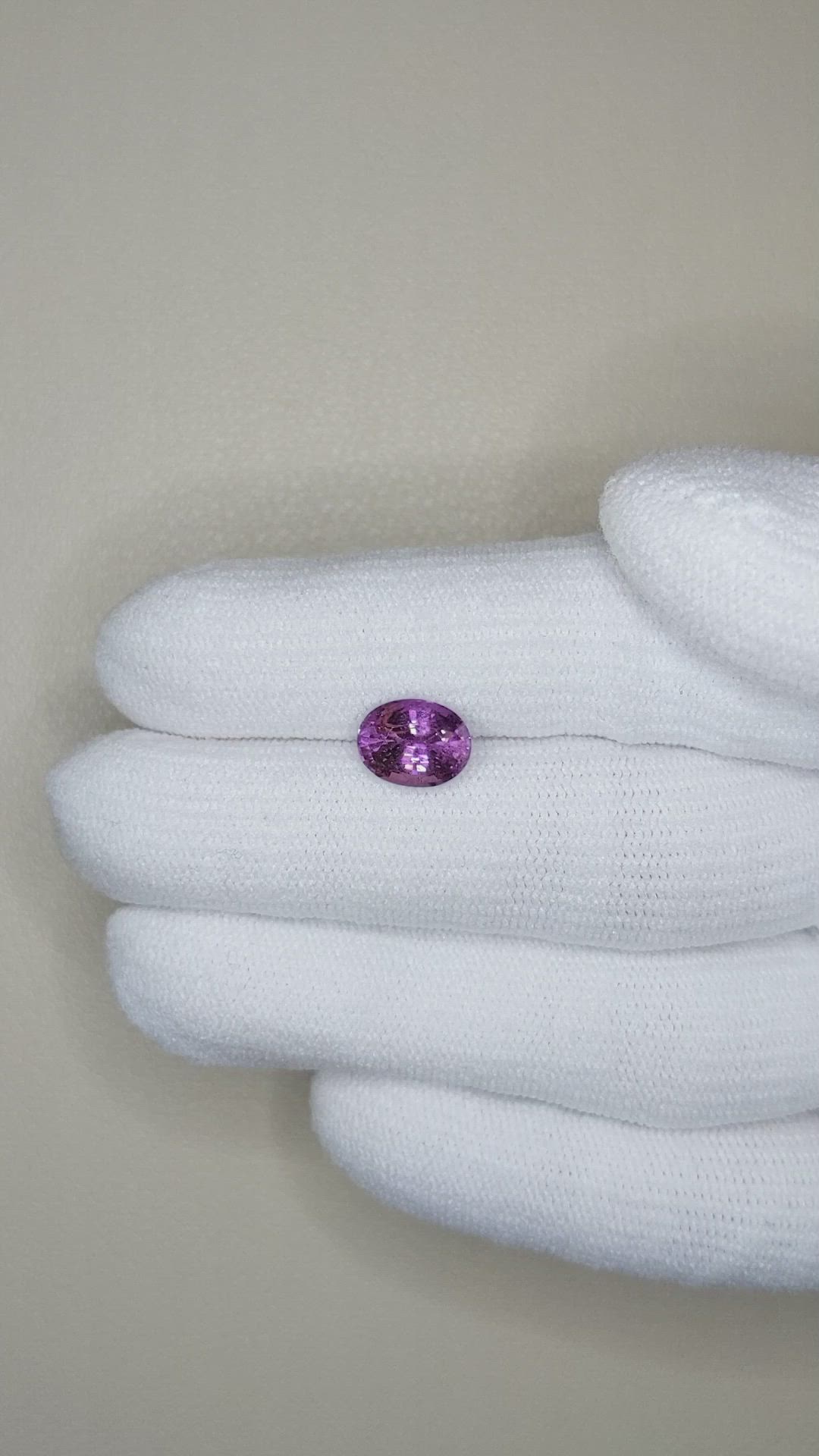 2.20 Ct. Purple Sapphire from Ceylon (Sri Lanka) Size Video