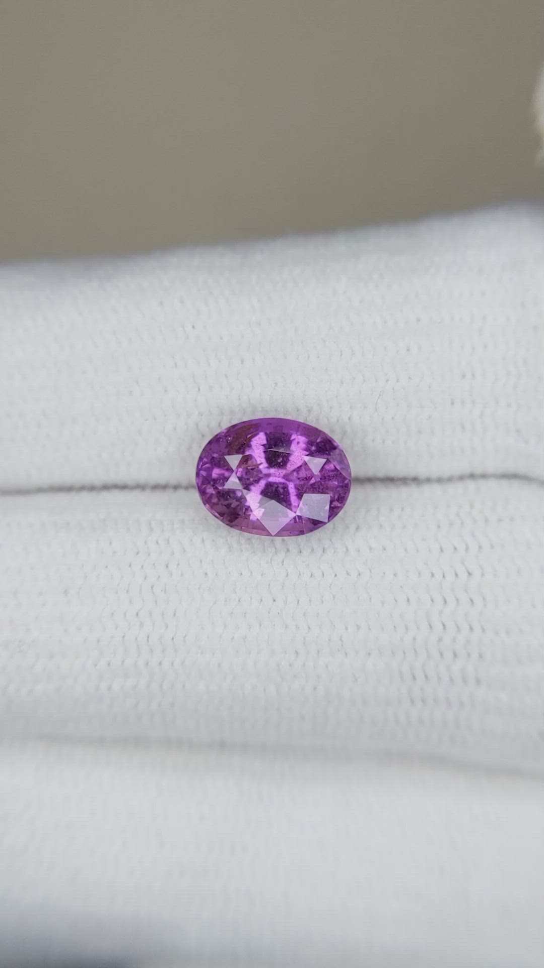 2.20 Ct. Purple Sapphire from Ceylon (Sri Lanka) Size Video