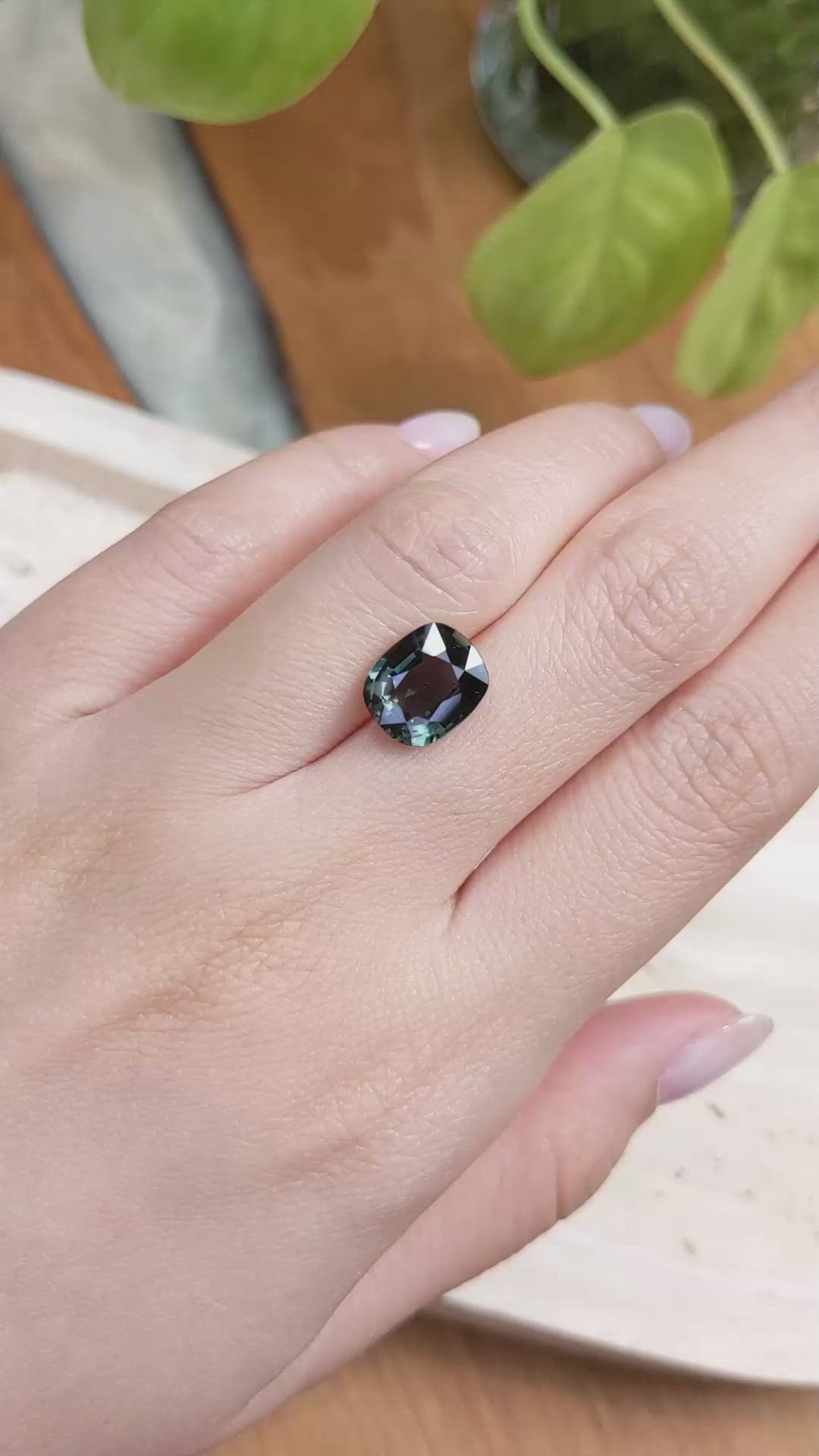 5.38 Ct. Color Change Sapphire from Ceylon (Sri Lanka) Size Video