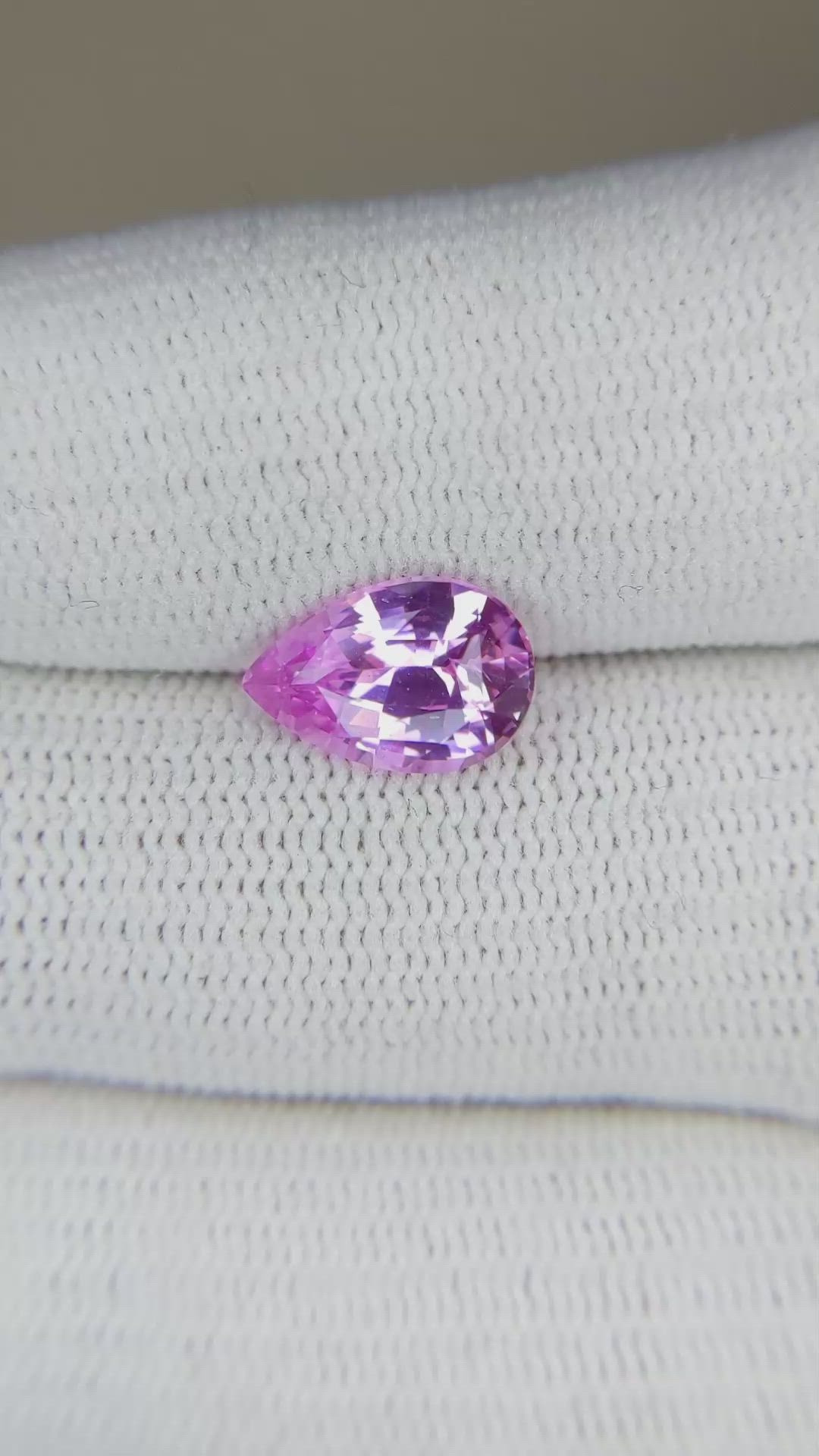 2.59 Ct. Pink Sapphire from Ceylon (Sri Lanka) Size Video