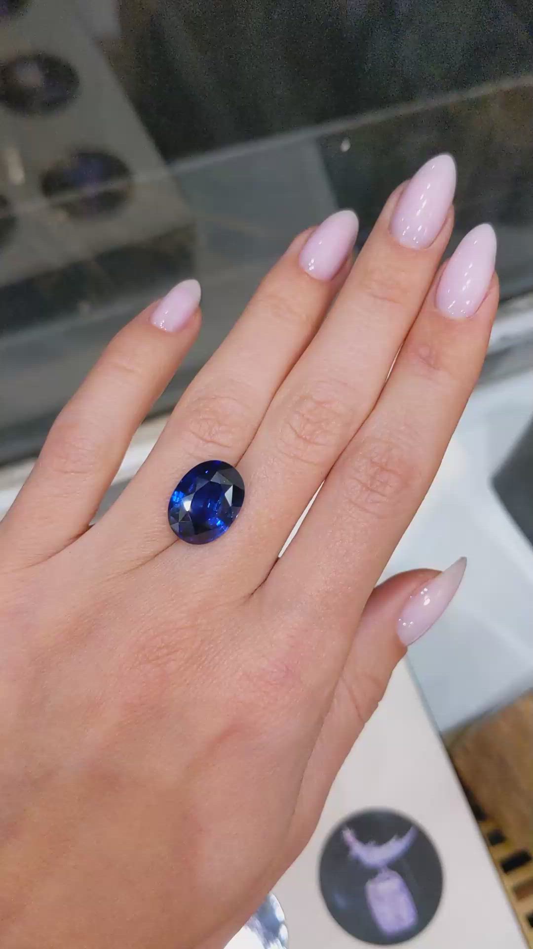 10.27 Ct. Blue Sapphire from Ceylon (Sri Lanka) Size Video