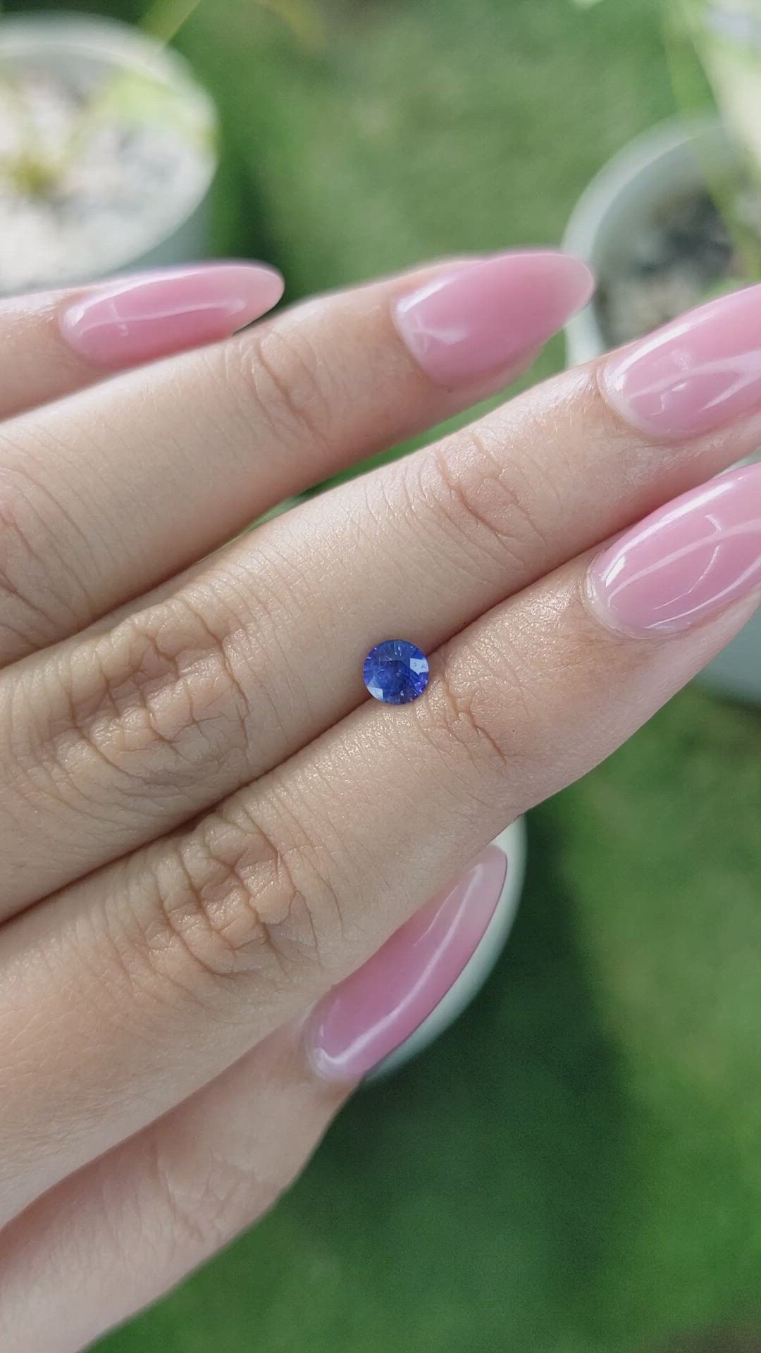 0.46 Ct. Blue Sapphire from Ceylon (Sri Lanka) Size Video