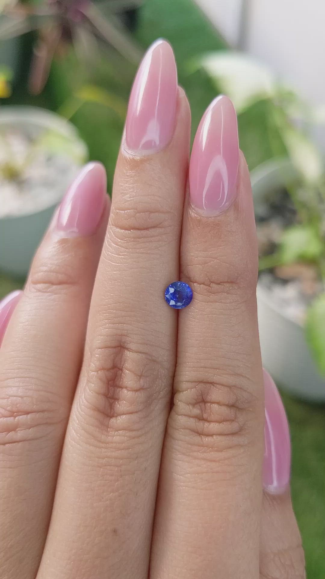 0.46 Ct. Blue Sapphire from Ceylon (Sri Lanka) Size Video