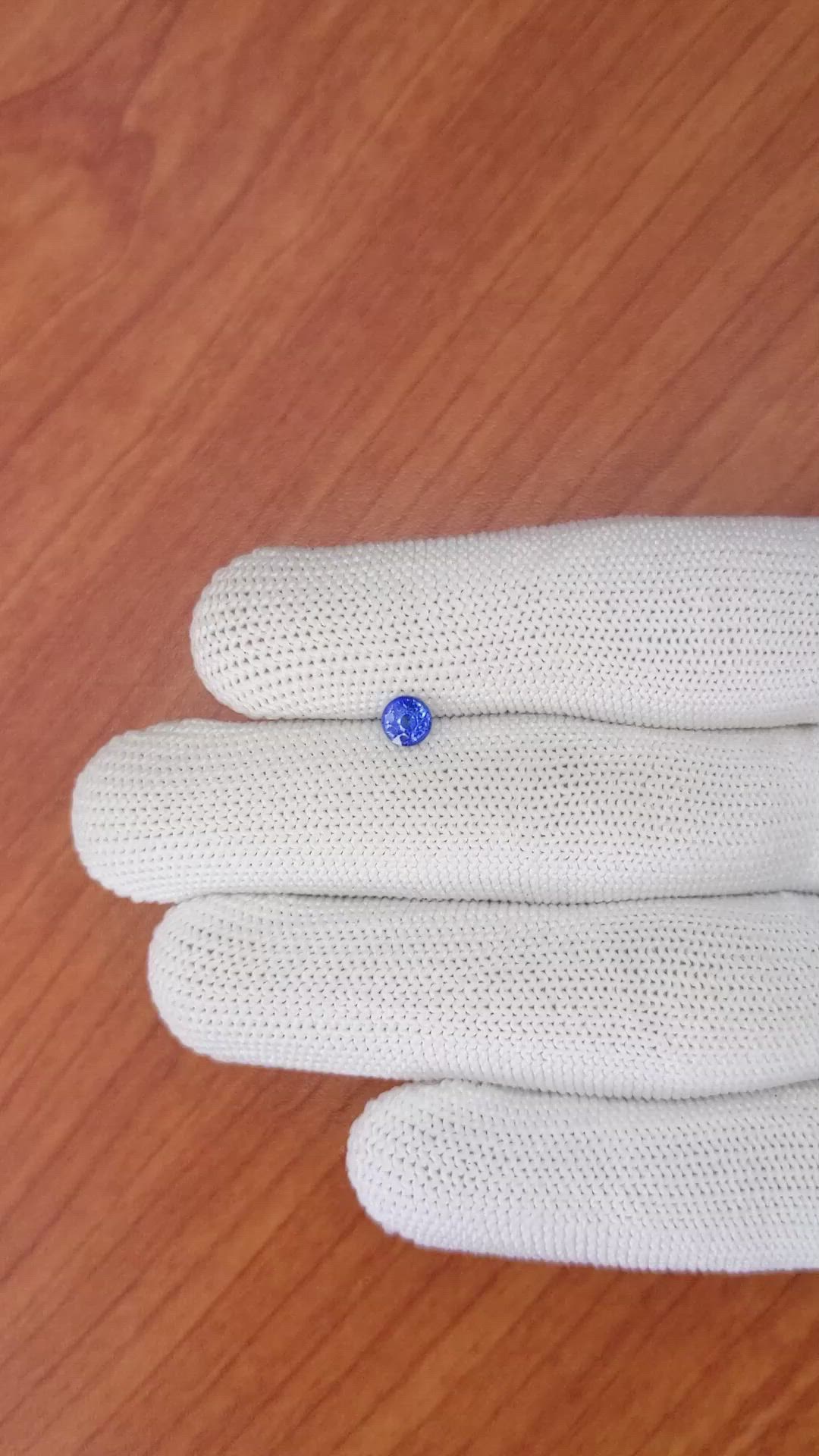 0.46 Ct. Blue Sapphire from Ceylon (Sri Lanka) Size Video