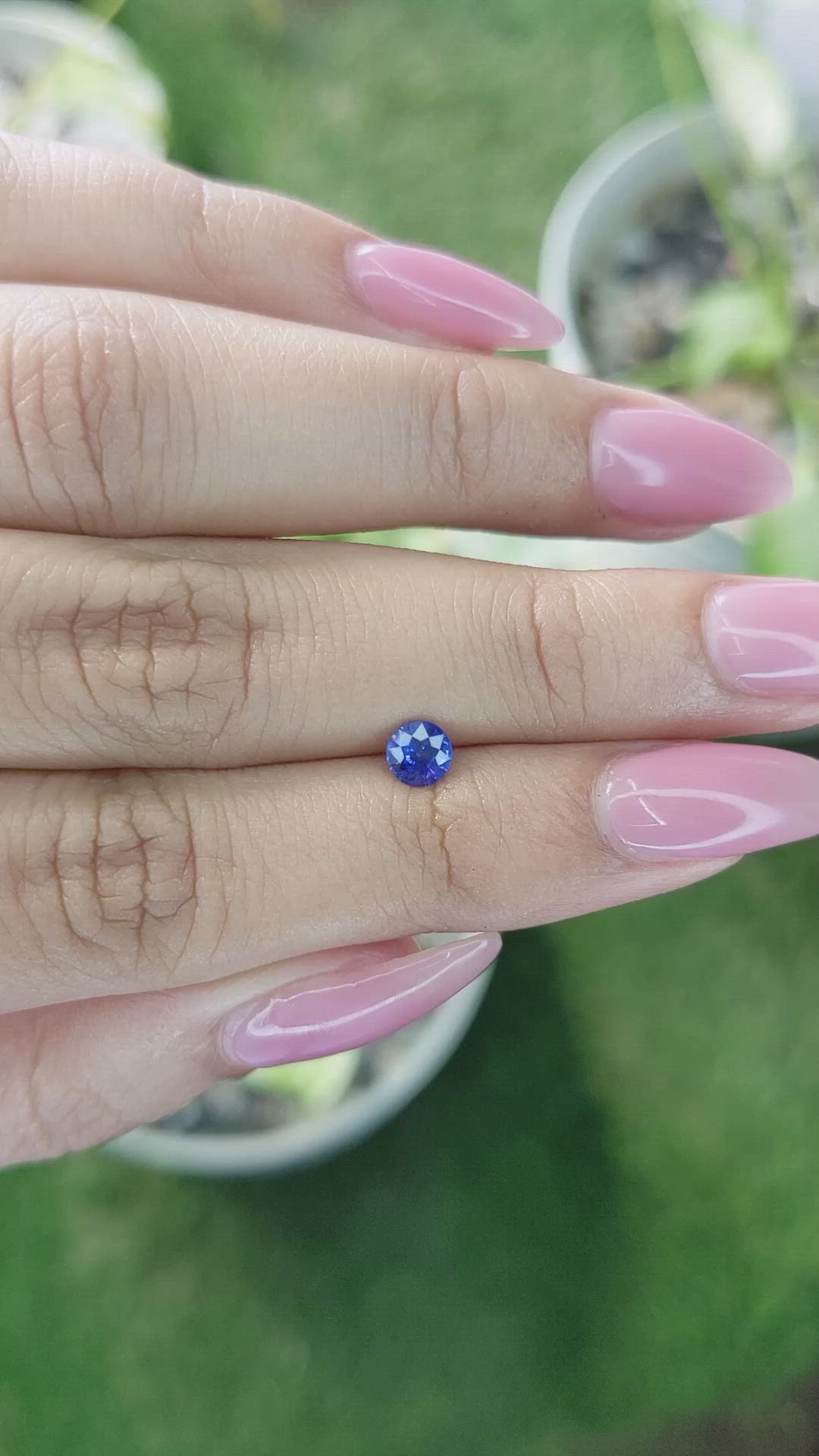 0.46 Ct. Blue Sapphire from Ceylon (Sri Lanka) Size Video