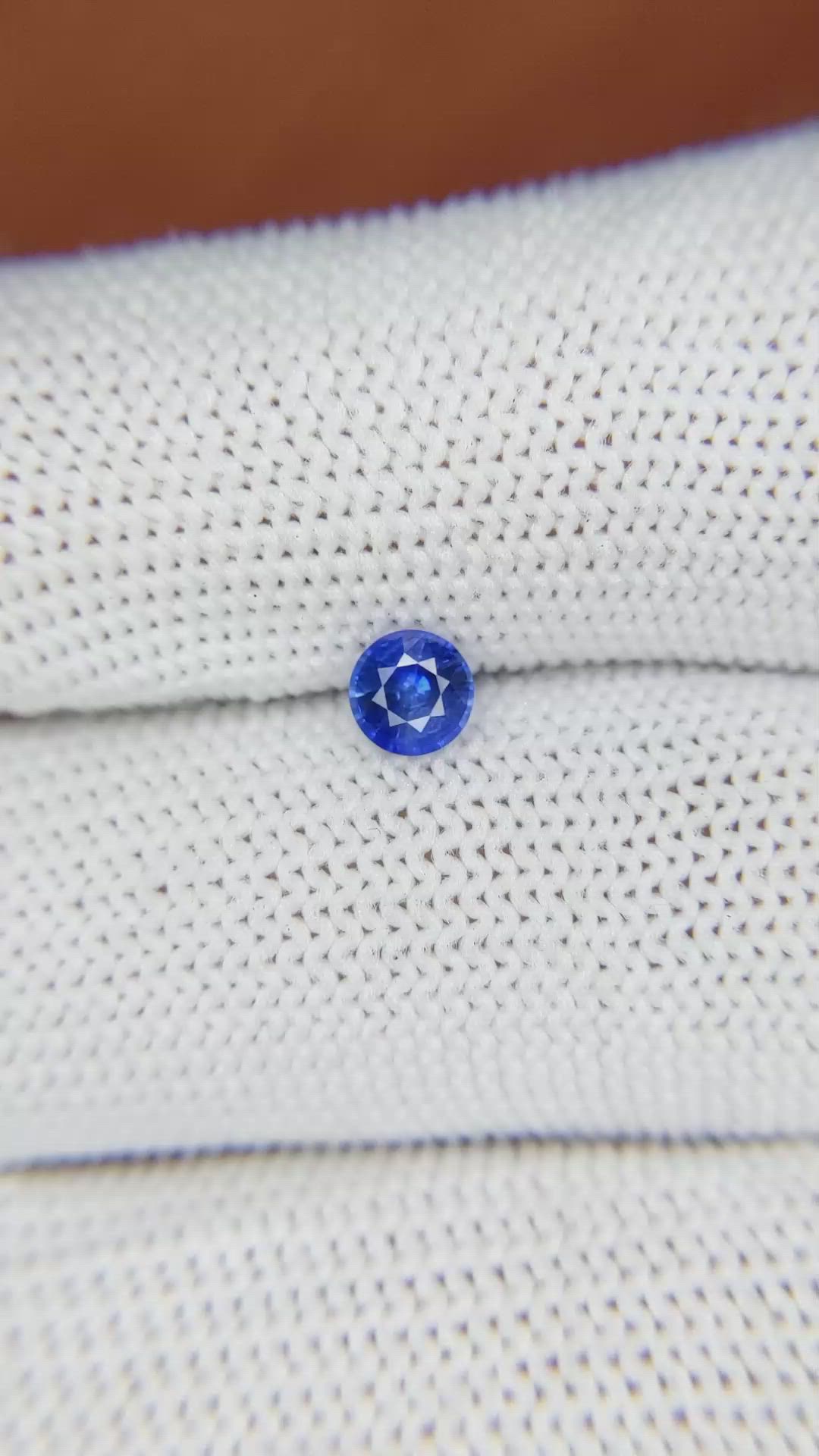 0.46 Ct. Blue Sapphire from Ceylon (Sri Lanka) Size Video
